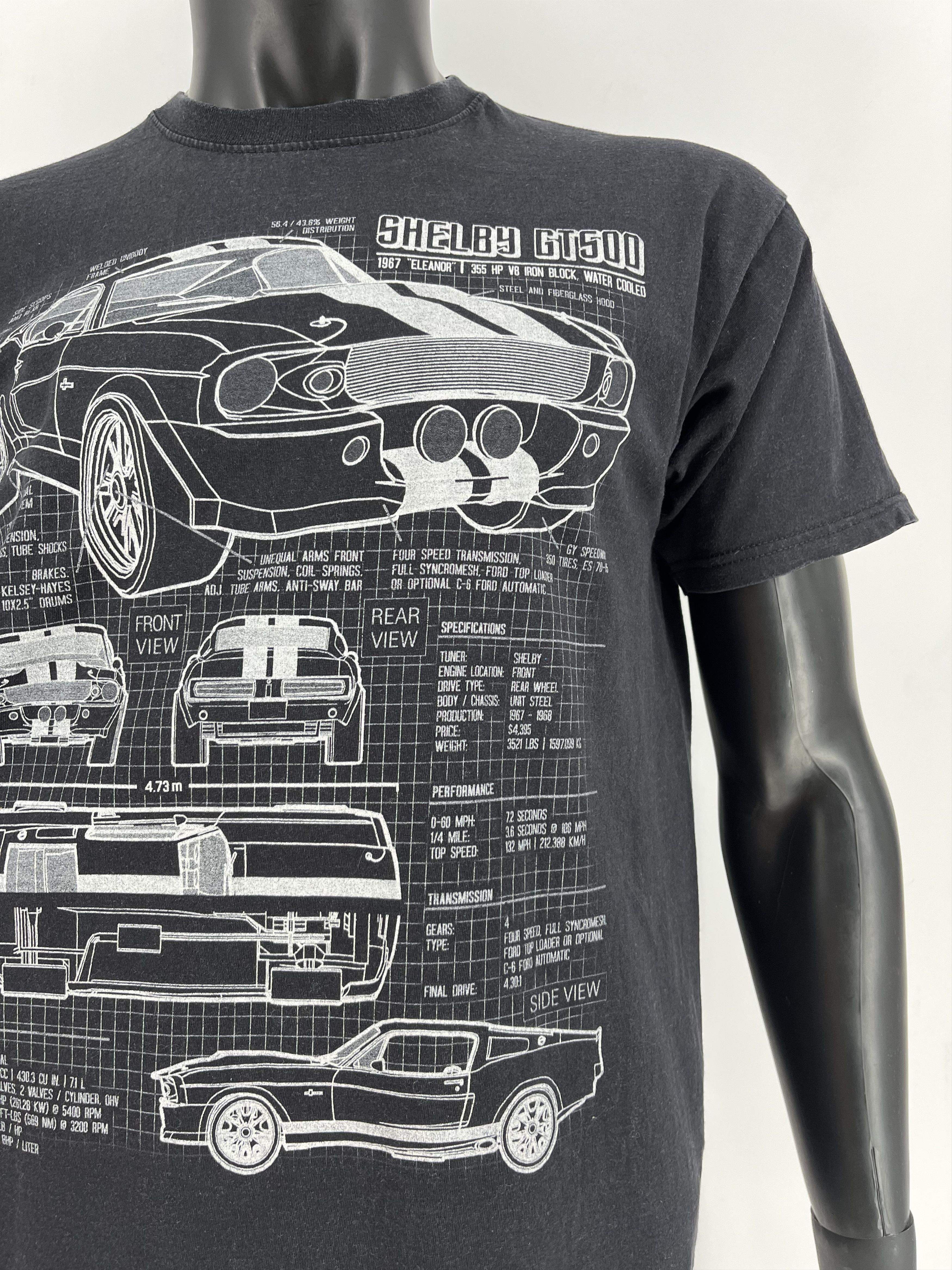 Other ➕ =Vintage Y2K Cool Fade Shelby GT500 Muscle Car T-Shirt USA Size US L / EU 52-54 / 3 - 9 Thumbnail