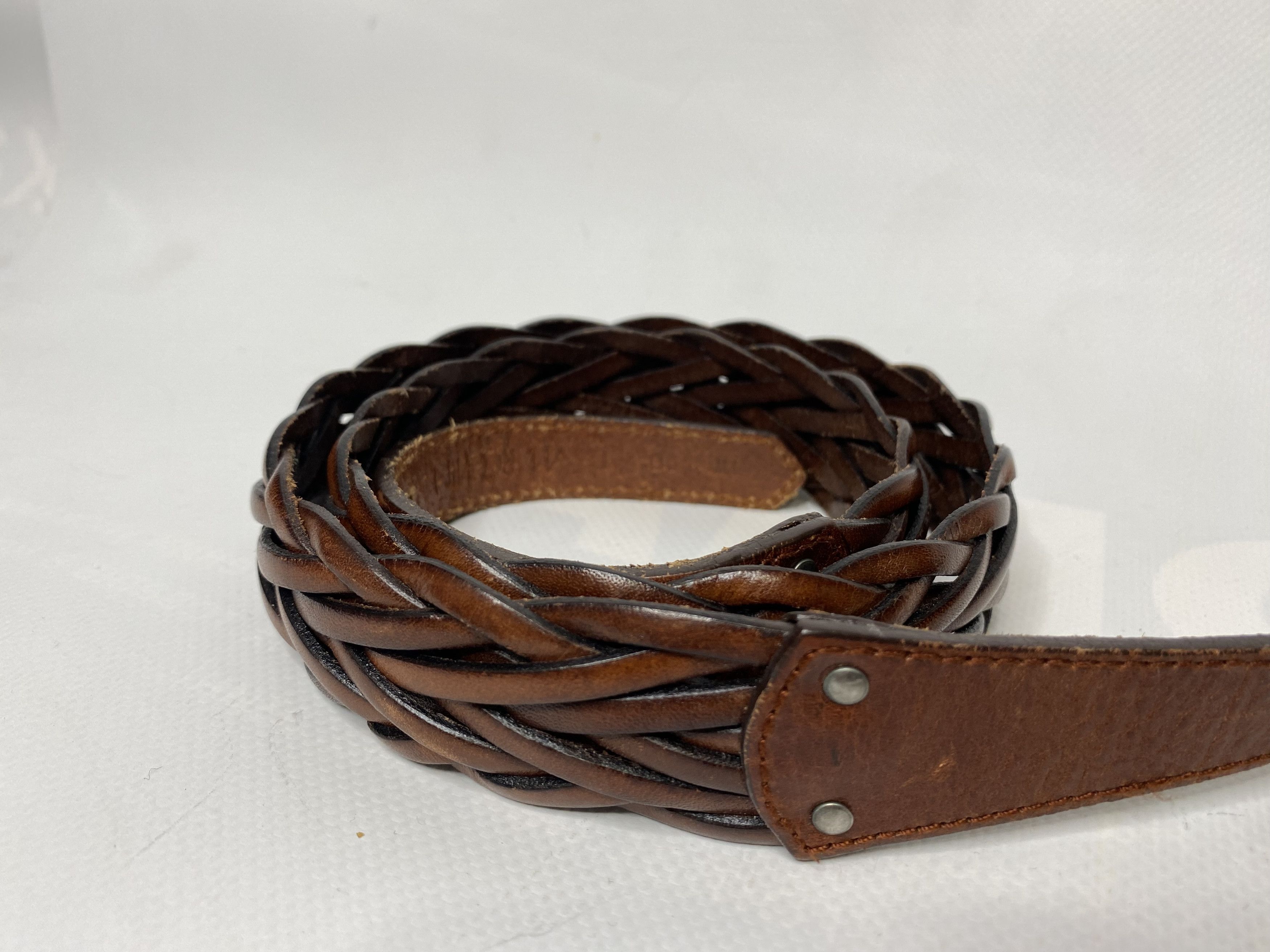 Leather × Vintage MARC CAIN BELT WOMEN LEATHER HORSE BELT BROWN LEATHER Size ONE SIZE - 2 Thumbnail