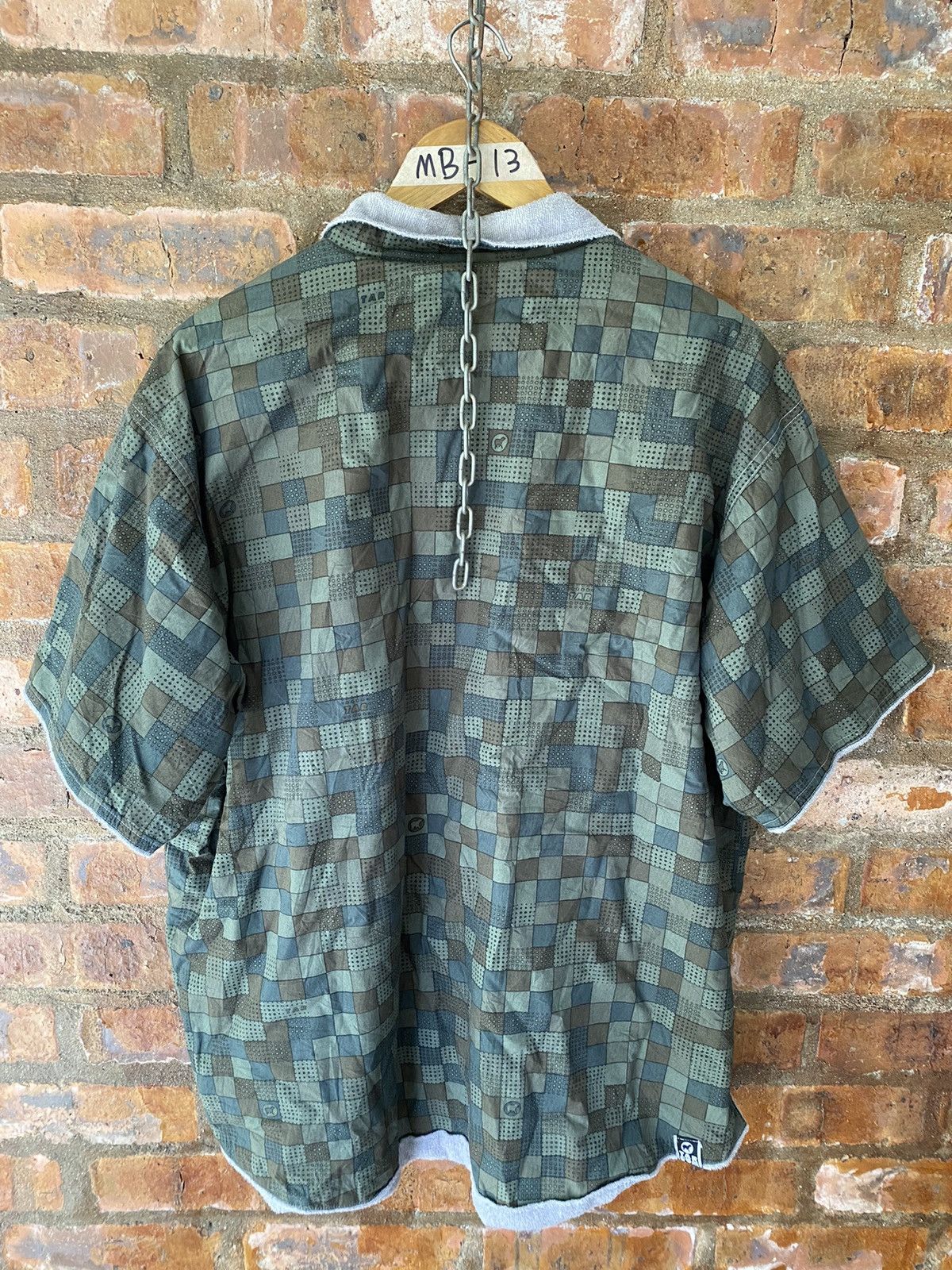 Japanese Brand 1990s TAR tokyo air runners Japan Camo check shirt Size US XL / EU 56 / 4 - 9 Thumbnail