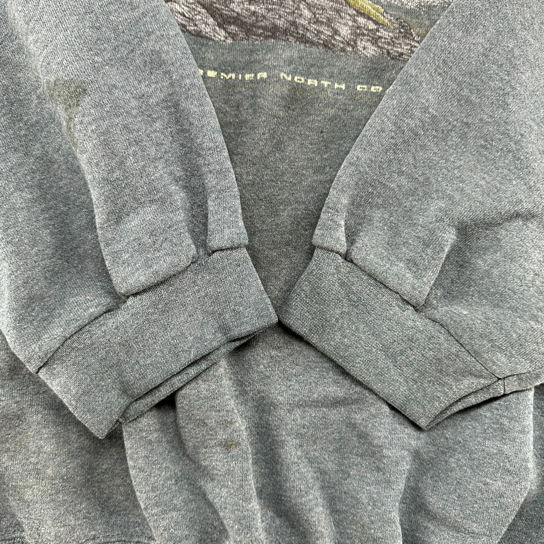 Tultex VINTAGE Tultex Sweatshirt Men 2XL Blue Pullover Crew Neck 90s Distressed Logo 1/2 Zip 1/4 Zip Fleece Cotton Regular Winter Fall Spring Size US XXL / EU 58 / 5 - 3 Thumbnail