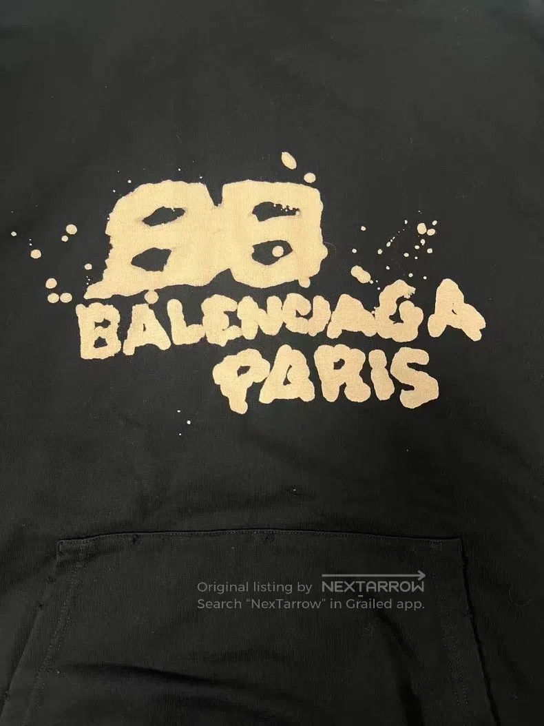 Balenciaga Balenciaga Letter Logo Printed Hooded Long Sleeve Sweatshi Size XS / US 0-2 / IT 36-38 - 3 Thumbnail
