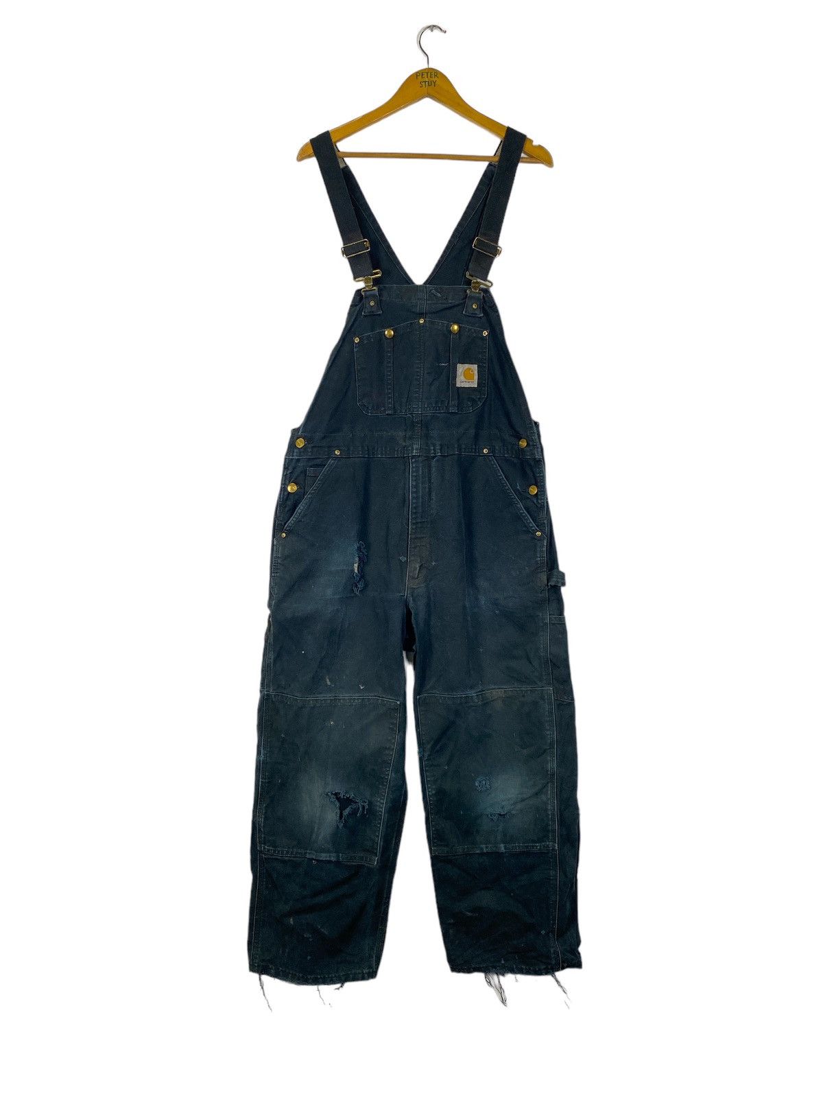 Carhartt Vintage Heavily worn Carhartt Dungarees-38x28 Size US L / EU 52-54 / 3 - 1 Thumbnail