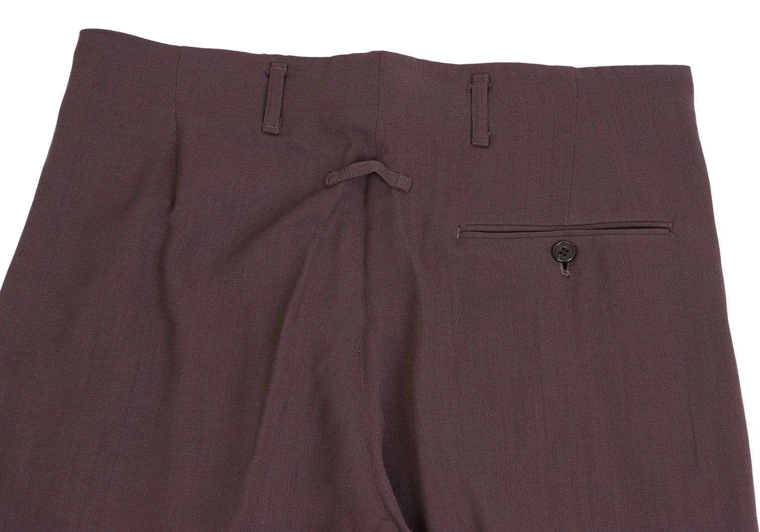 Jean Paul Gaultier Wool Tuck Pants in Brown, Size 48 Size US 32 / EU 48 - 10 Thumbnail