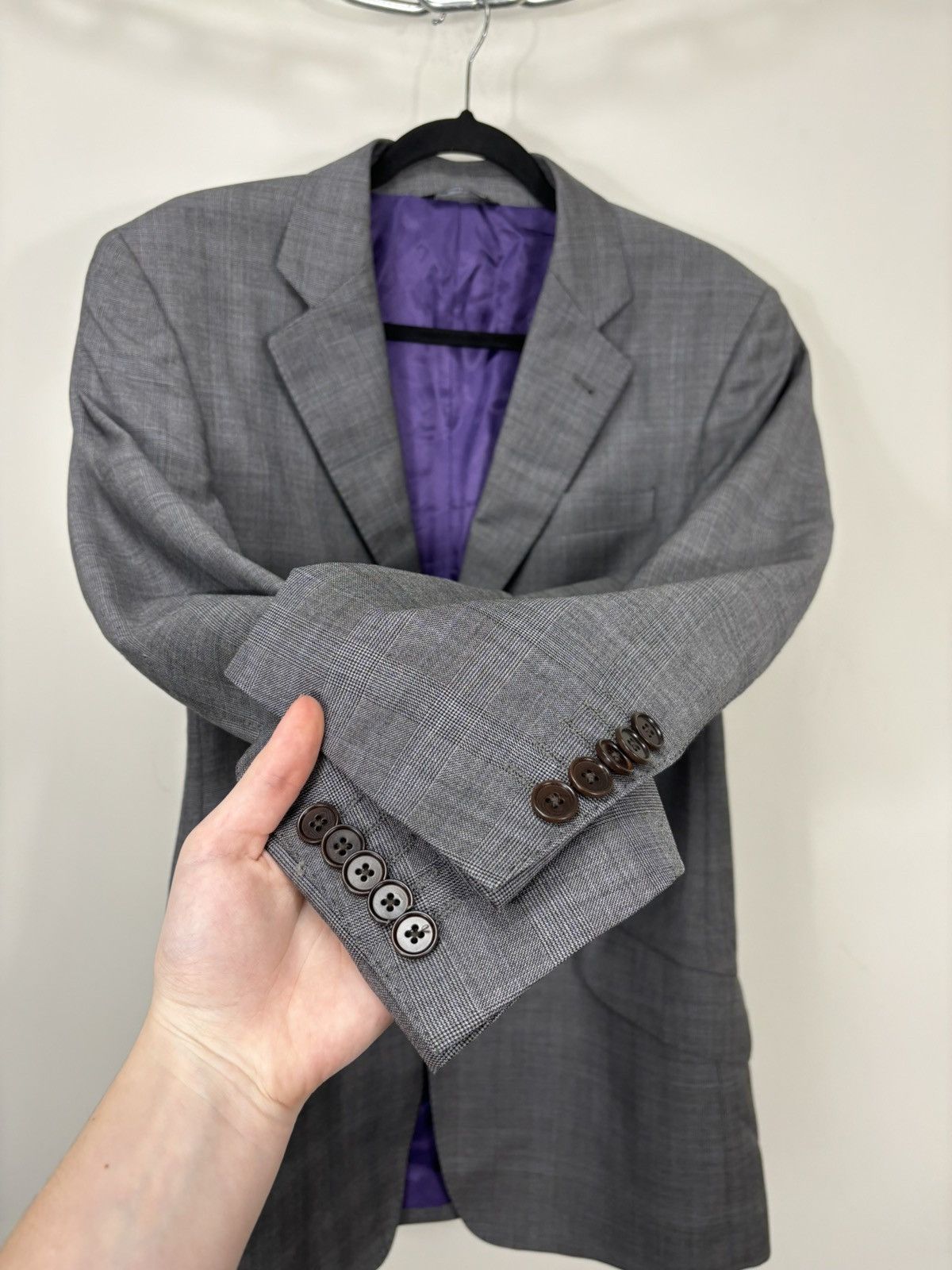Paul Smith Paul Smith 2-Buttons Gray Formal Luxury Wool Blazer Jacket Size 42R - 7 Thumbnail