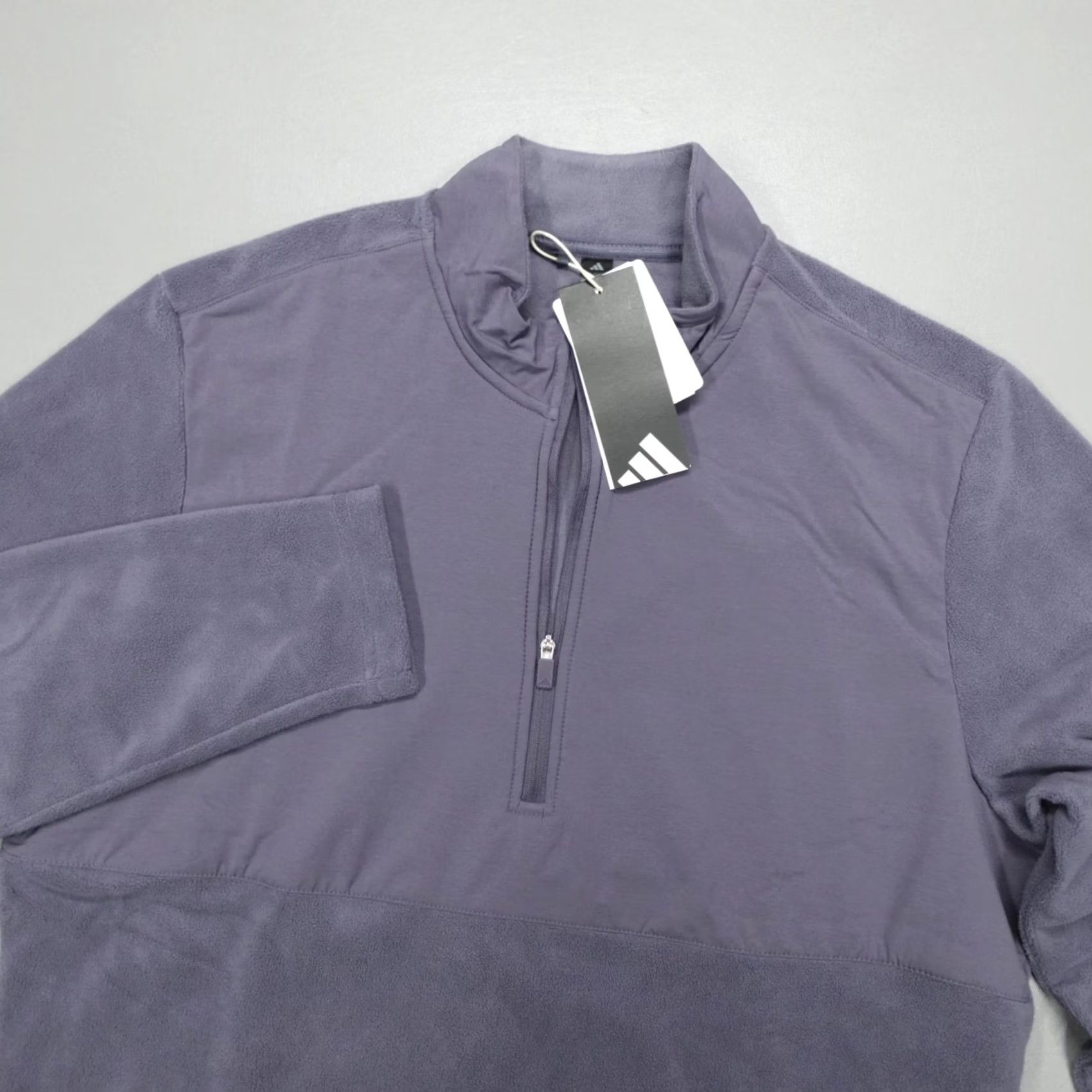 Adidas Adidas Pullover Fleece 1/4 Zip Mock Neck Men's L Dusty Purple Regular Size US M / EU 48-50 / 2 - 2 Thumbnail