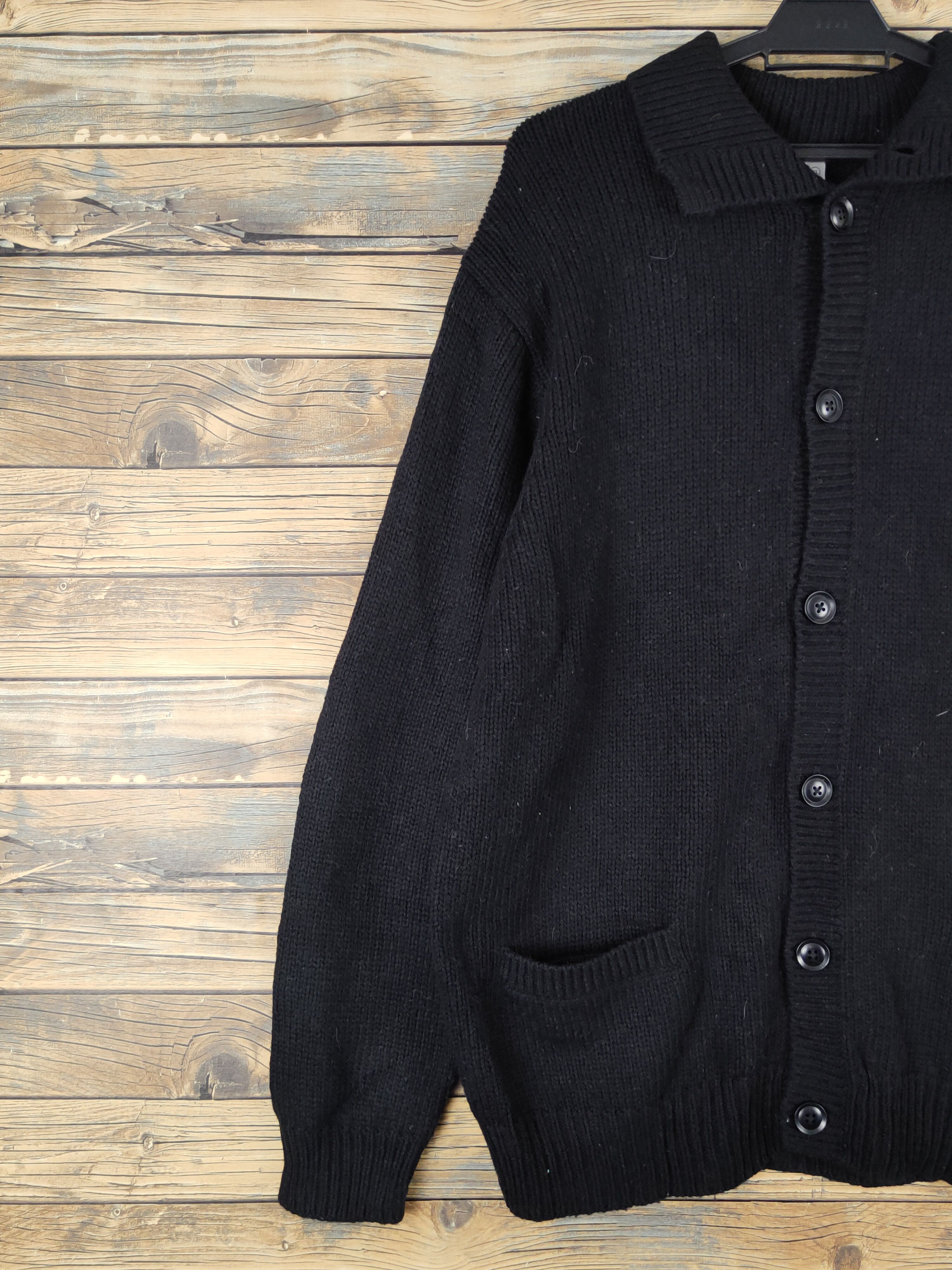 Homespun Knitwear Uniqlo Black Knitwear Cardigan #W1437 Size US XL / EU 56 / 4 - 3 Thumbnail
