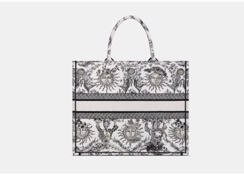 Dior o1w1db10225 Size: OS / M1286ZE Tote Bag in Black & White Size ONE SIZE - 4 Thumbnail
