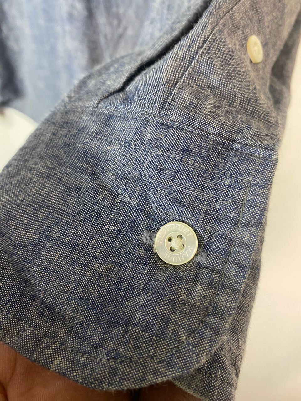 Japanese Brand × Manual Alphabet Menual alphabet selvedge button up shirt with patchwork Size US M / EU 48-50 / 2 - 8 Thumbnail