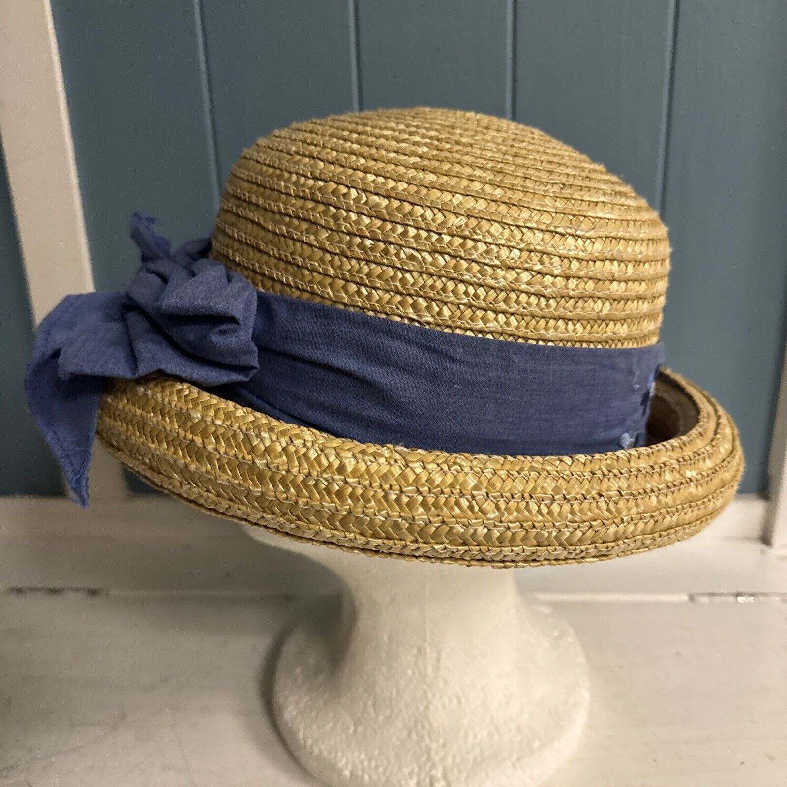 Vintage Vintage Kentucky Derby Acrylic Straw Hat With Floral bandana Size ONE SIZE - 4 Thumbnail