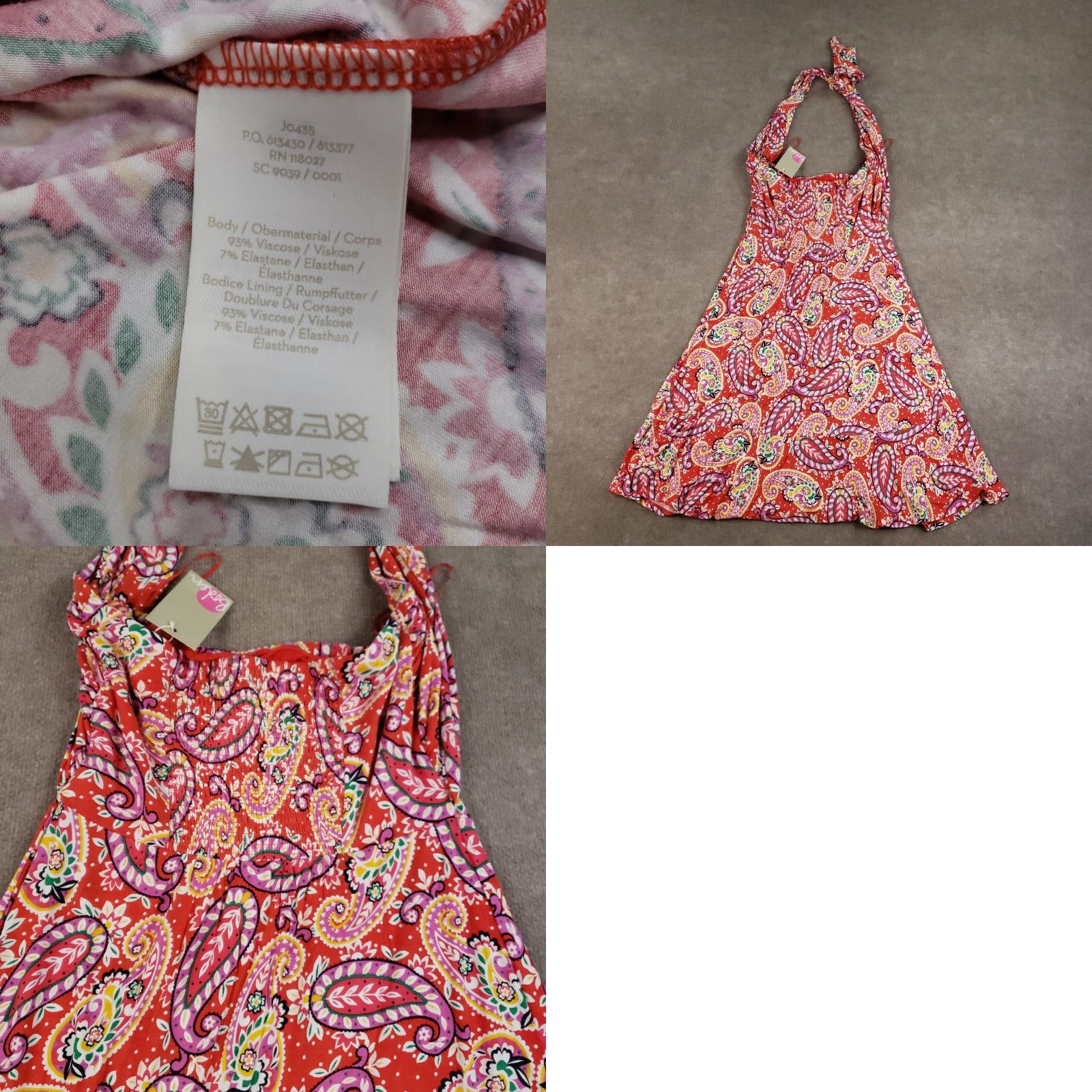 Boden VINTAGE Boden Dress Womens Size 10 Midi Sleeveless Red Paisley Casual Party/Cocktail Travel Size L / US 10 / IT 46 - 8 Thumbnail