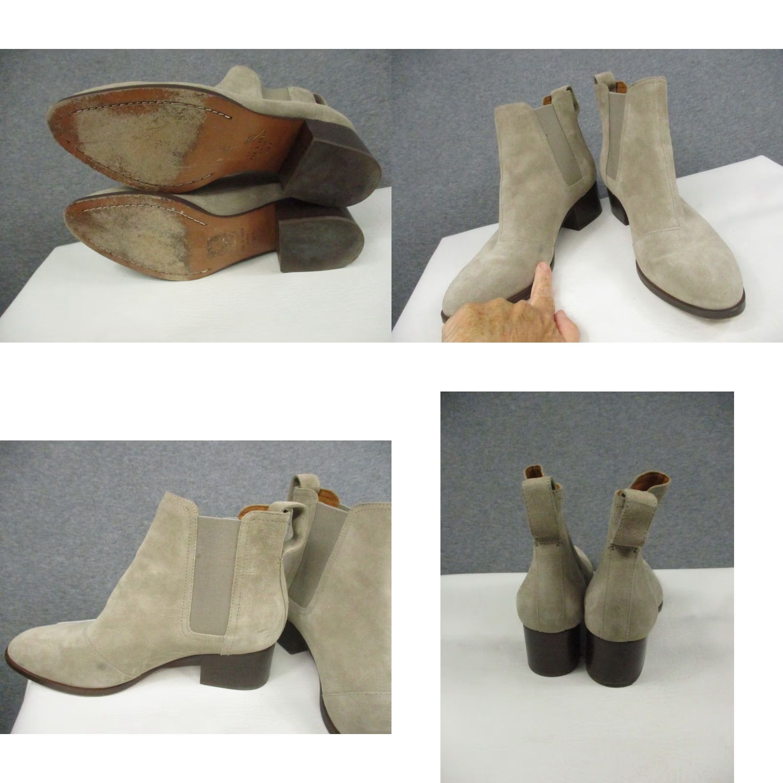 Rag & Bone rag & bone Gray Suede Leather Ankle Boots Booties Women's 37.5 Size US 8 / IT 38 - 8 Thumbnail