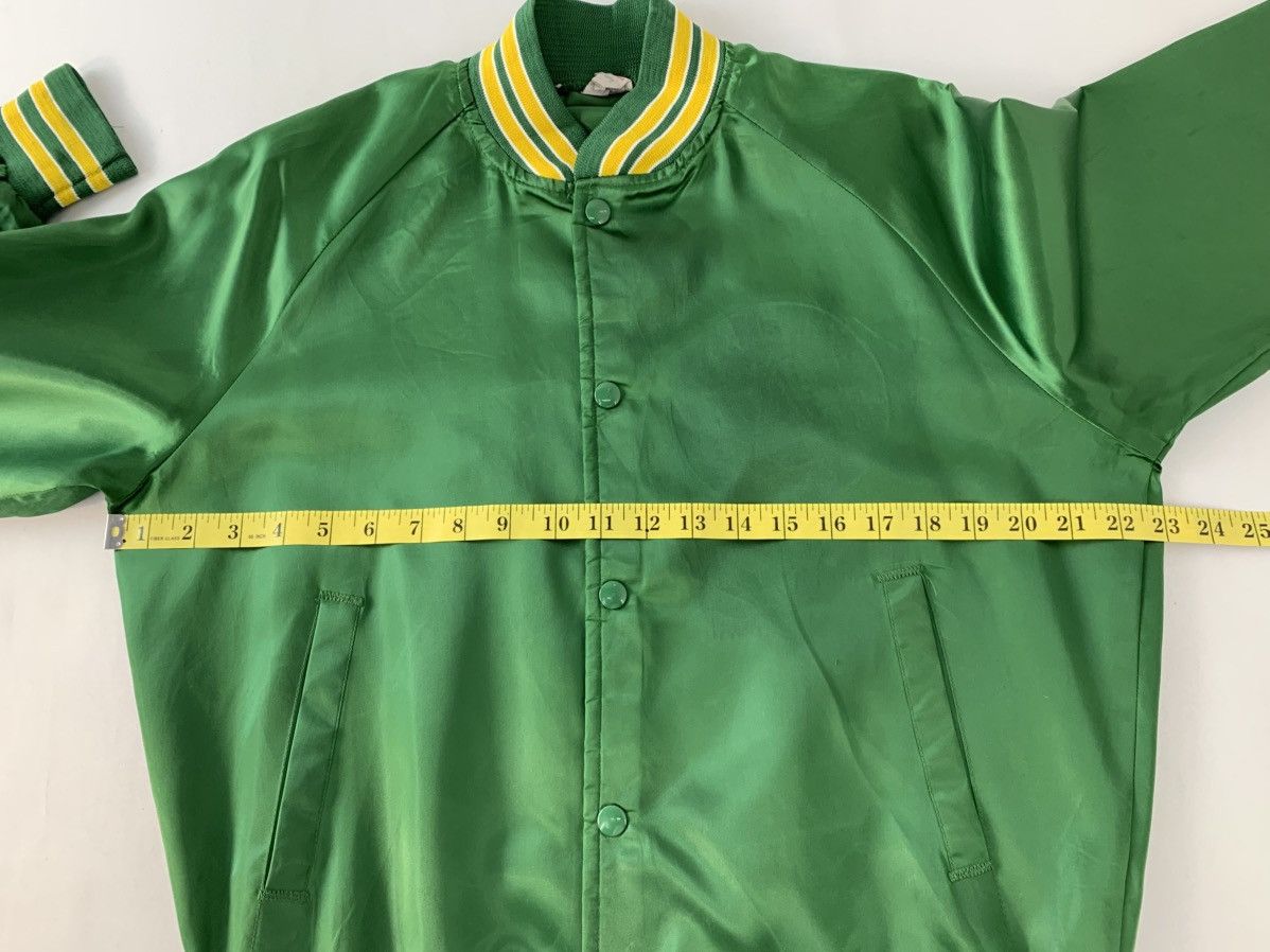 Other 90s Green Satin Bomber Varsity Jacket Made In Usa Plain Size US M / EU 48-50 / 2 - 8 Thumbnail