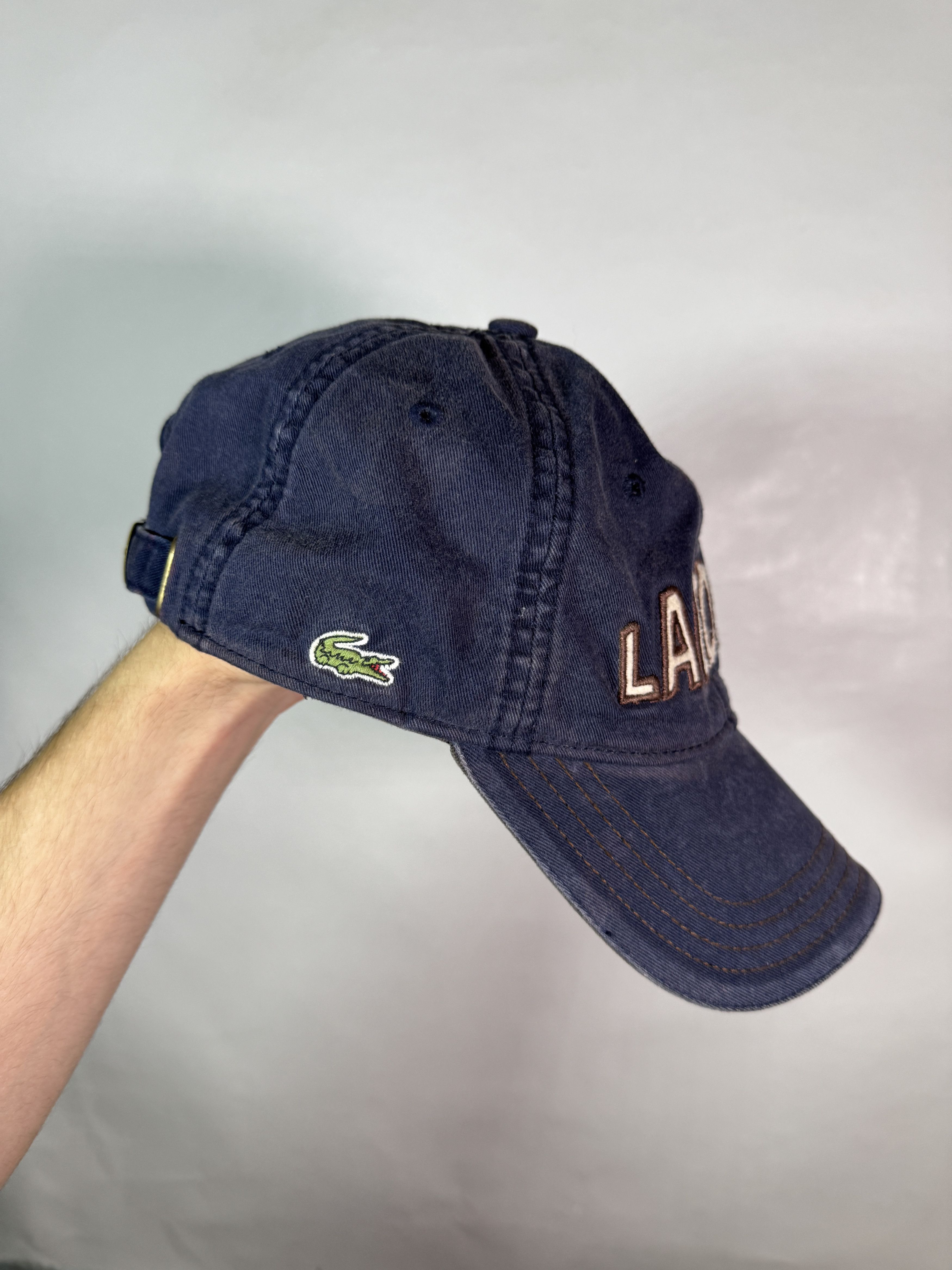 Lacoste Vintage Lacoste Cap Big Logo Faded Blue Cap Size ONE SIZE - 3 Thumbnail