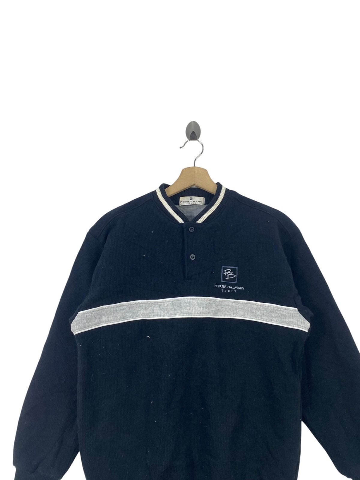 Pierre Balmain Vintage PIERRE BALMAIN Paris Sweatshirt Pullover Embroidered Size US M / EU 48-50 / 2 - 2 Thumbnail