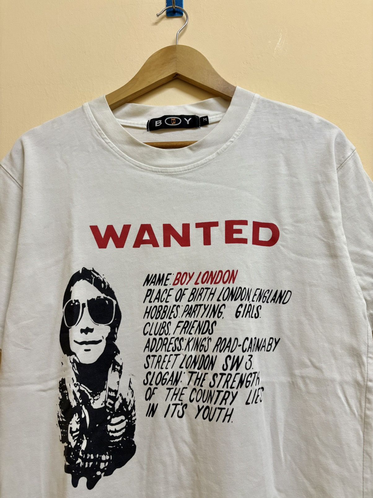 Boy London Vintage 90s Rare Boy London Wanted Tee Size US M / EU 48-50 / 2 - 3 Thumbnail
