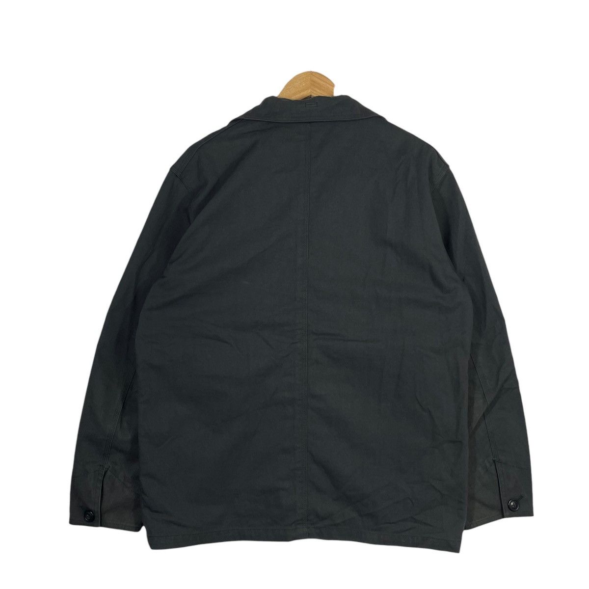 PPFM Vintage PPFM Minimal Work Jacket Black Nylon Button Up Size US L / EU 52-54 / 3 - 4 Thumbnail