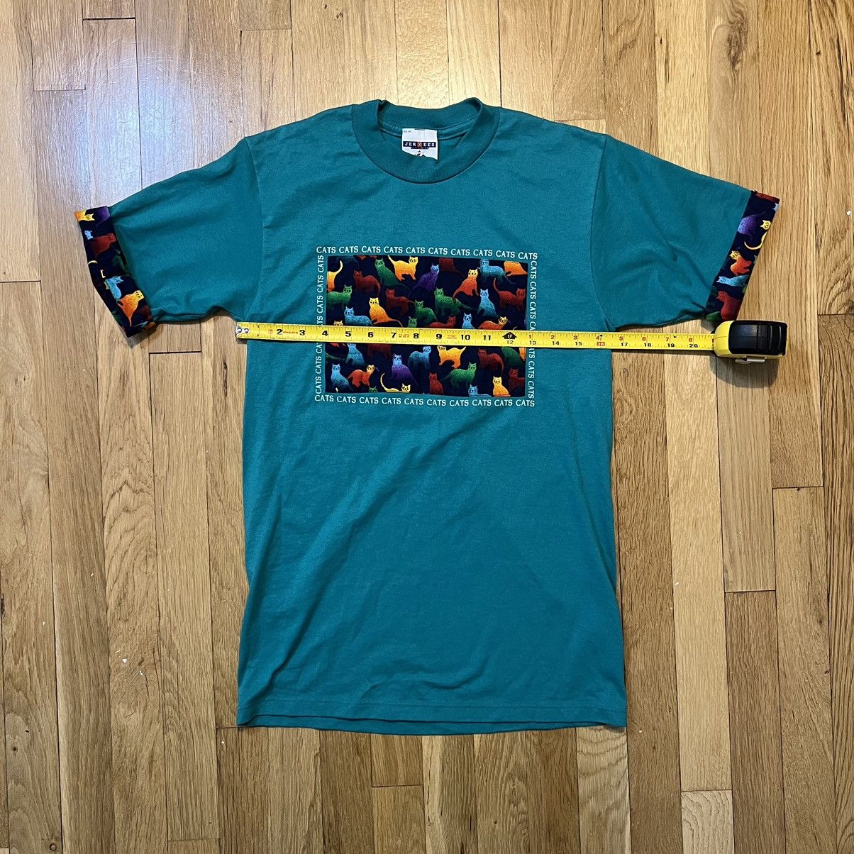 Jerzees Vintage Jerzees Cats Teal T Shirt Small Size US S / EU 44-46 / 1 - 6 Thumbnail