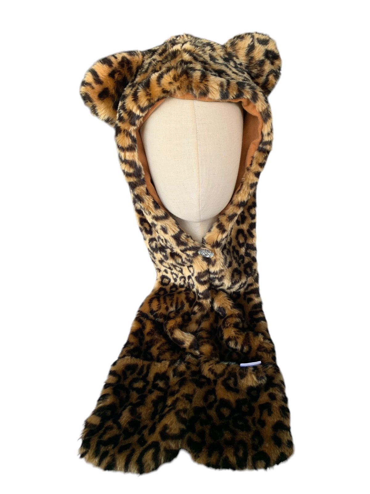 Japanese Brand Plush Leopard Horn Earflap Animals Rayalice Beanie Hats🐆 Size ONE SIZE - 9 Thumbnail