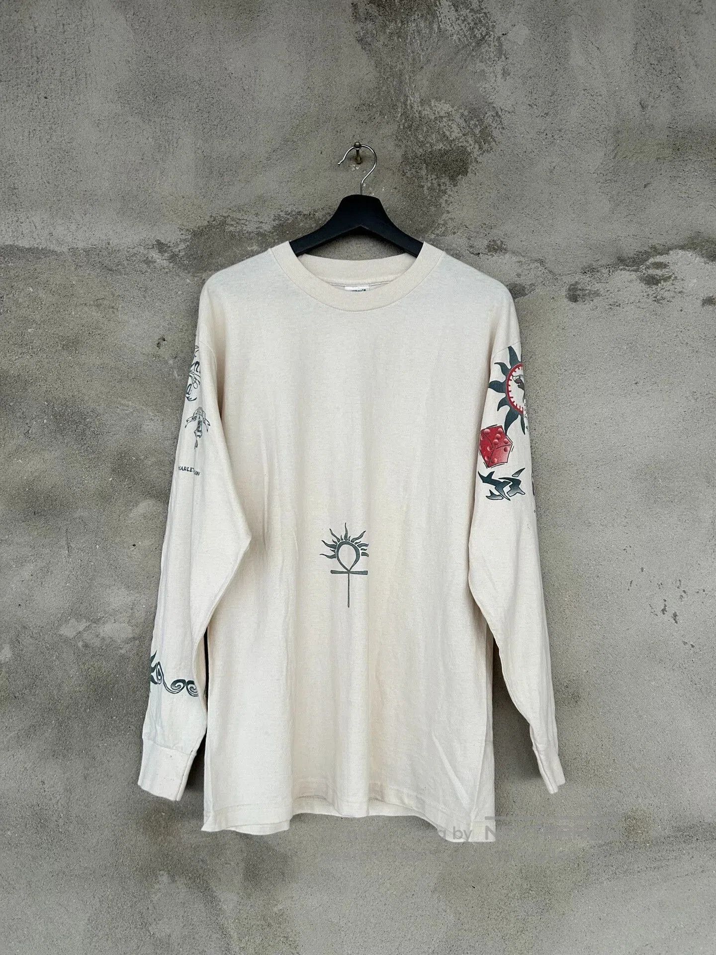 Vintage Vintage 90s Rodman Tattoo Long Sleeve Tee. Size US L / EU 52-54 / 3 - 2 Thumbnail