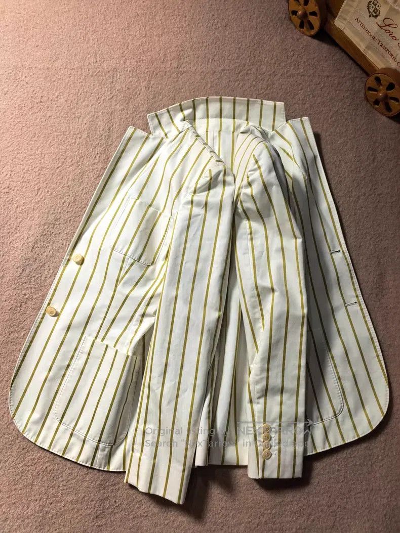 Loro Piana Loro Piana Autumn Olive Stripe Dress Size XS / US 0-2 / IT 36-38 - 5 Thumbnail
