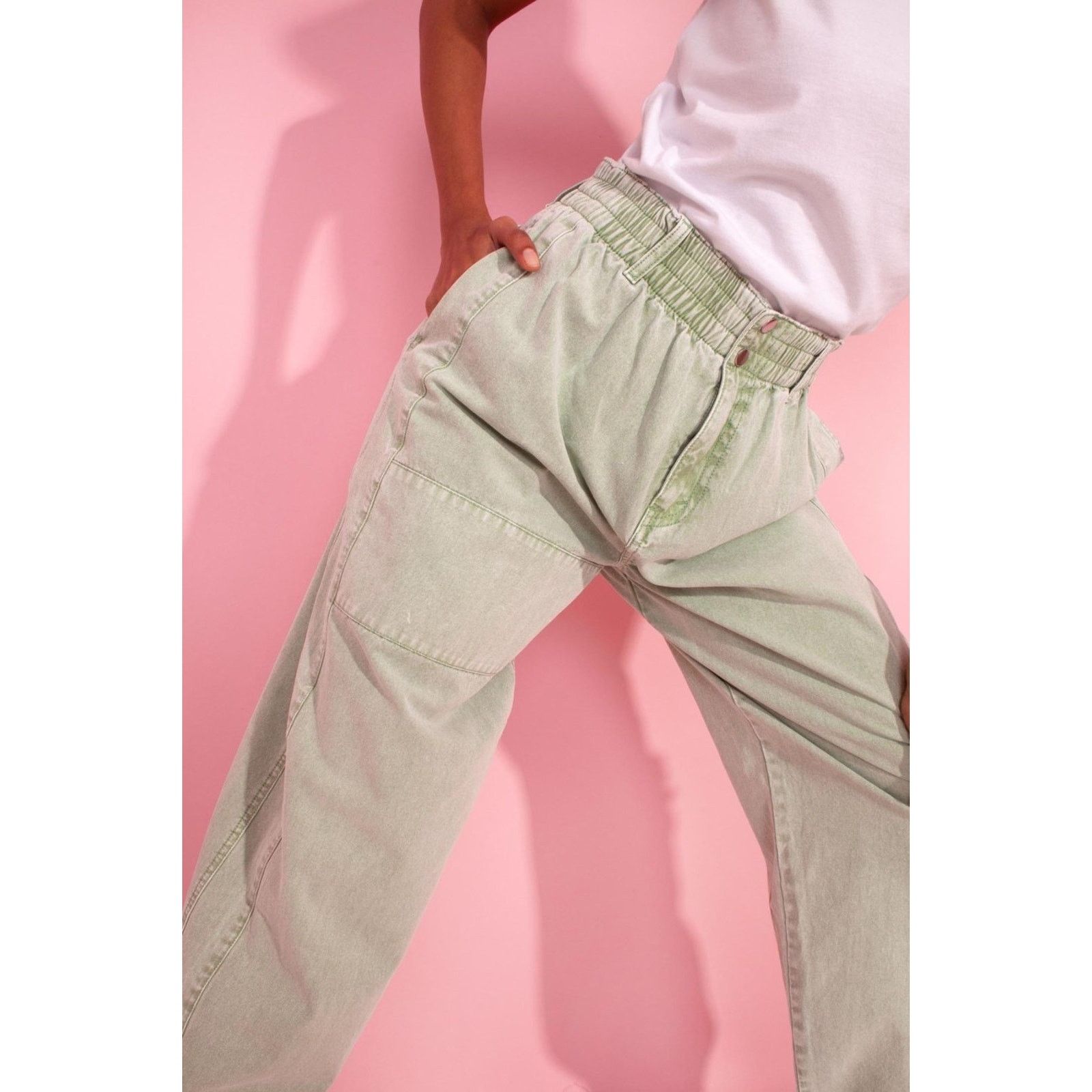 Other LF Markey Womens Colin Jeans High Rise Tapered Mint Denim Size 31" - 4 Thumbnail
