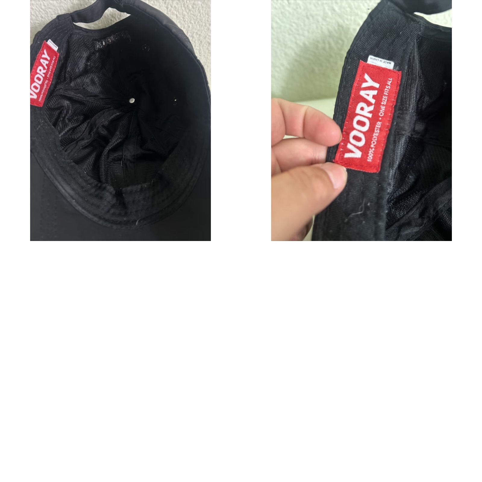 Vintage Vooray Strapback Baseball Hat Black Polyester Adjustable Men One Size Stains Hat Size ONE SIZE - 10 Thumbnail