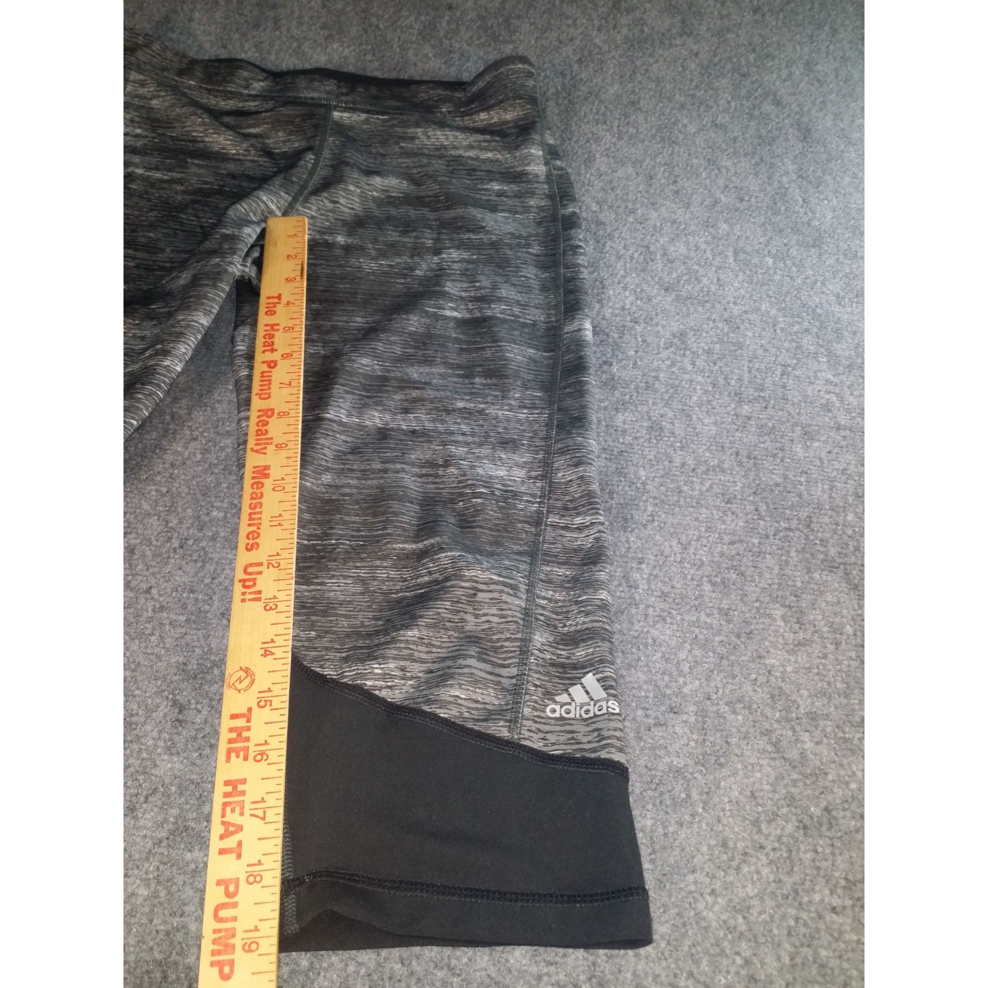 Adidas Adidas Techfit Athletic Capri Leggings Women Sz L Black Prin Size 38" / US 16 / IT 52 - 2 Thumbnail