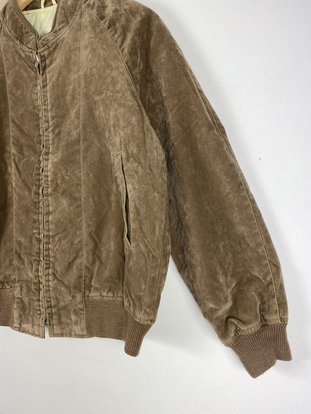 Japanese Brand Vintage 90’s Velvet Bomber Jacket by Fail Mont Size US M / EU 48-50 / 2 - 3 Thumbnail