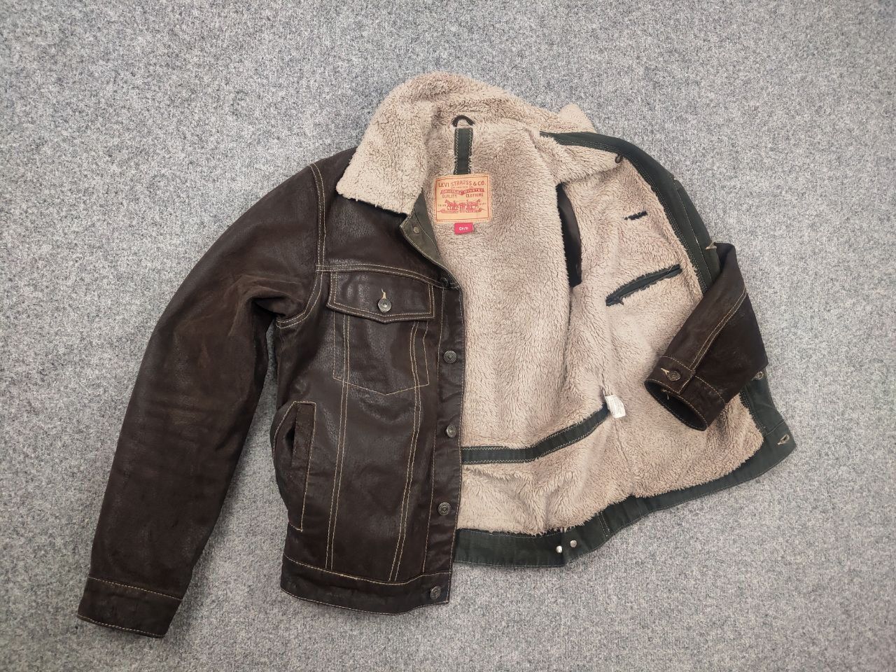 Levi's Vintage 90's Levi's Faux Suede Leather Trucker Jacket USA Size US S / EU 44-46 / 1 - 17 Thumbnail