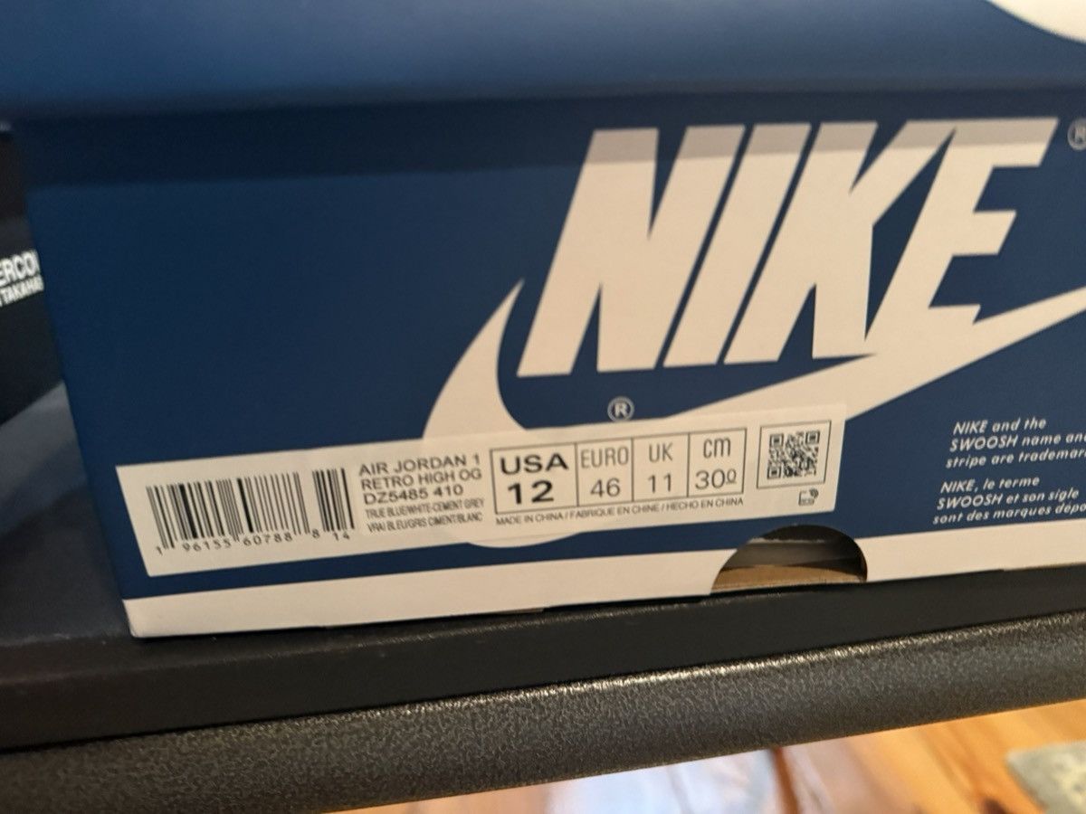 Jordan Brand × Nike Jordan 1 Retro True Blue Size US 12 / EU 45 - 8 Thumbnail