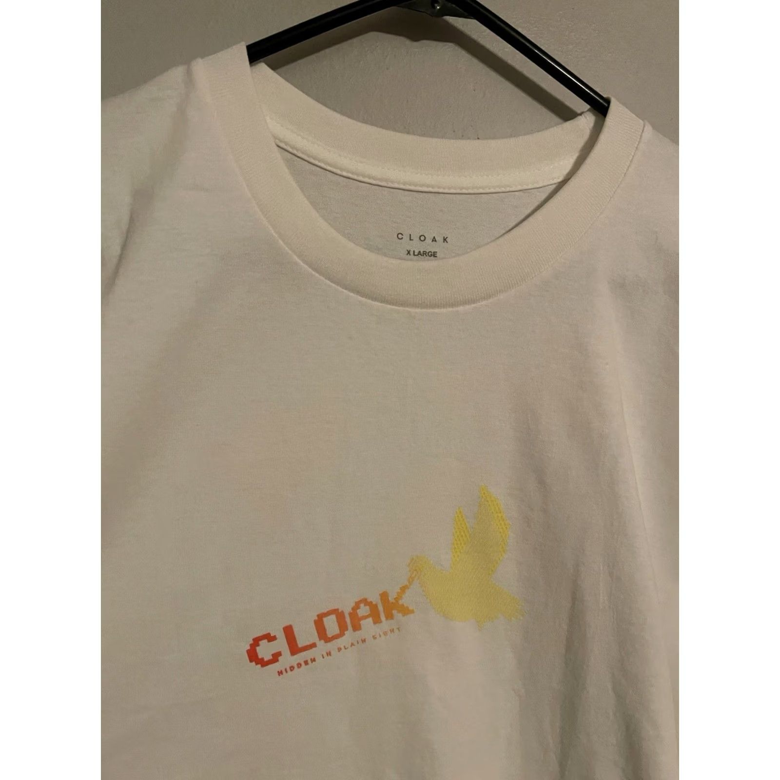 Vintage Cloak White T-Shirt Men XL Powerlines Pigeons Hidden In Plain Sight - 100% Cotton Shirt Size US XL / EU 56 / 4 - 4 Thumbnail