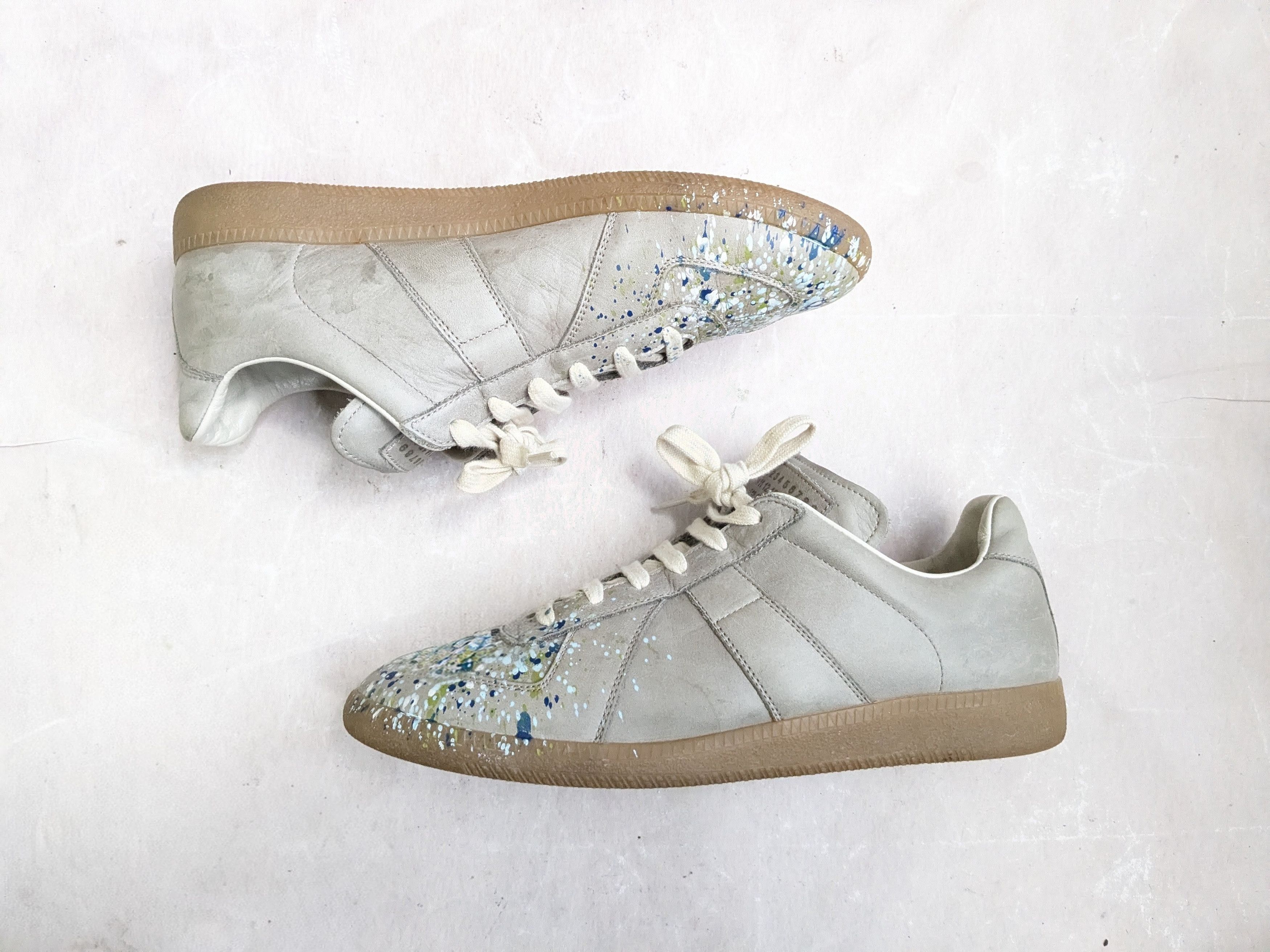 Maison Margiela Maison Margiela Replica GAT Gray Paint Splatter 8 41 Size US 8 / EU 41 - 1 Thumbnail