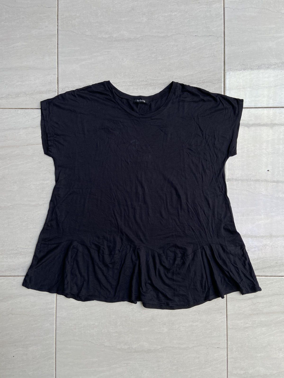 image of Yohji Yamamoto x YS Y’S For Living Navy T-Shirt, Women's (Size Large)