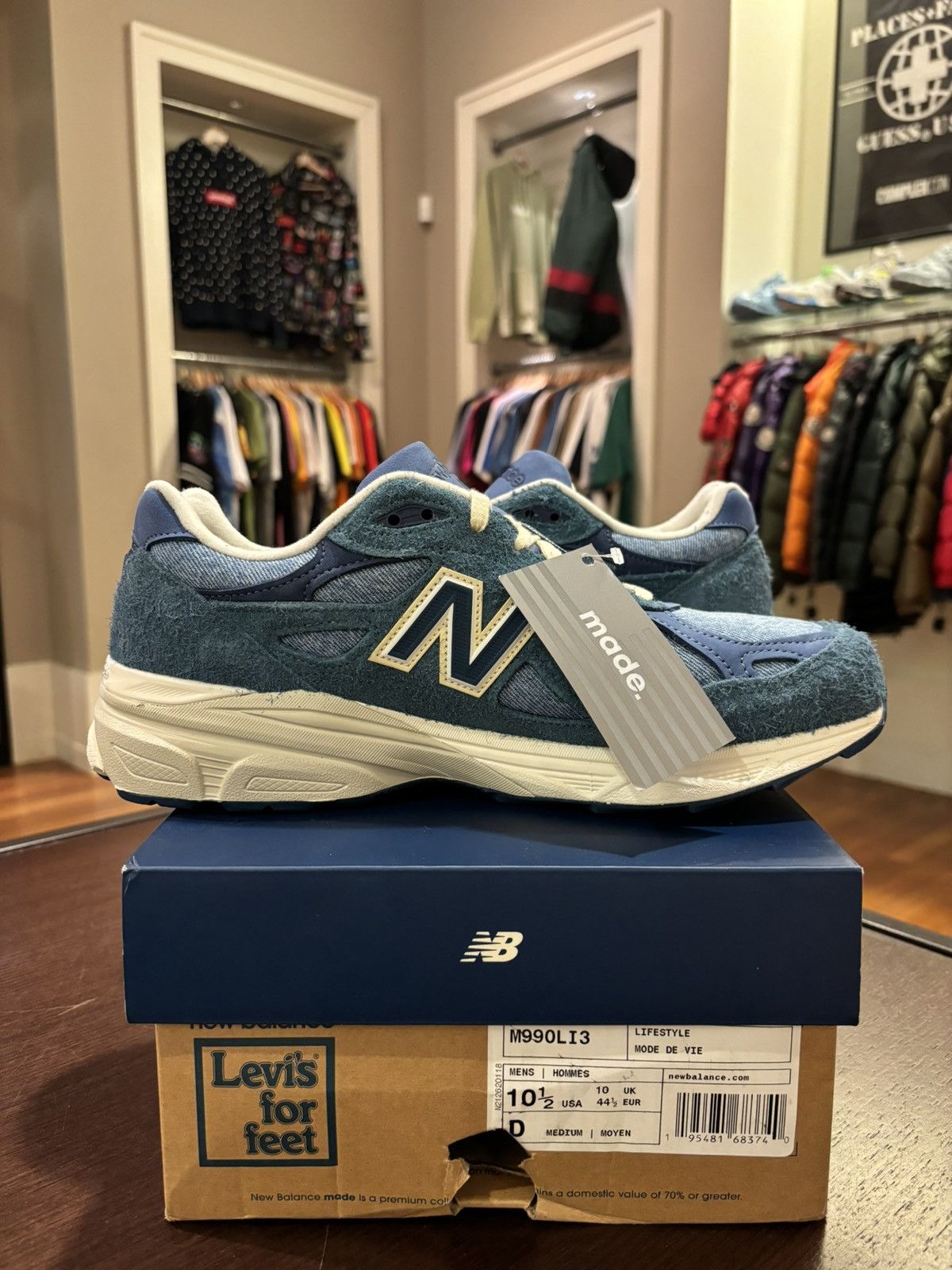 Levi's × New Balance New Balance 990v3 MiUSA Levi's Denim Size US 10.5 / EU 43-44 - 4 Thumbnail