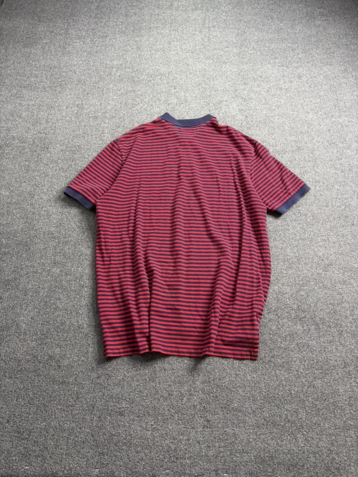 Polo Ralph Lauren Vintage 90s Polo Ralph Lauren Striped Red/Navy Polo Shirt Size US XXL / EU 58 / 5 - 3 Thumbnail