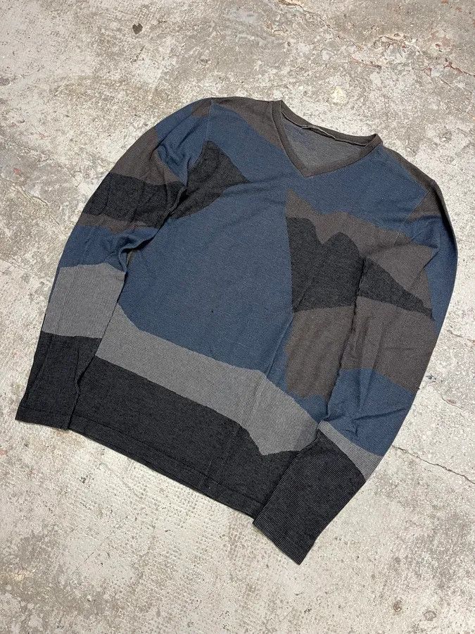 Marithe + Francois Girbaud 2000s Marithé + Francois Girbaud V-Neck Knit Modern Sweater Size US M / EU 48-50 / 2 - 4 Thumbnail