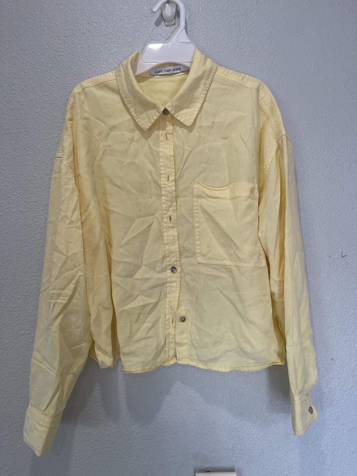 Other Calvin Klein Jeans Yellow Button-Up Shirt Medium Size US M / EU 48-50 / 2 - 1 Thumbnail