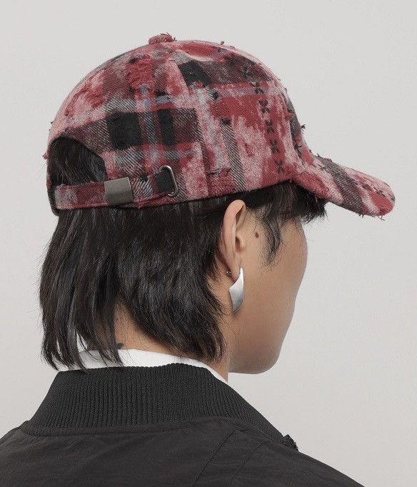 Japanese Brand Streetwear retro punk vintage distressed raw plaid check cap Size ONE SIZE - 3 Thumbnail