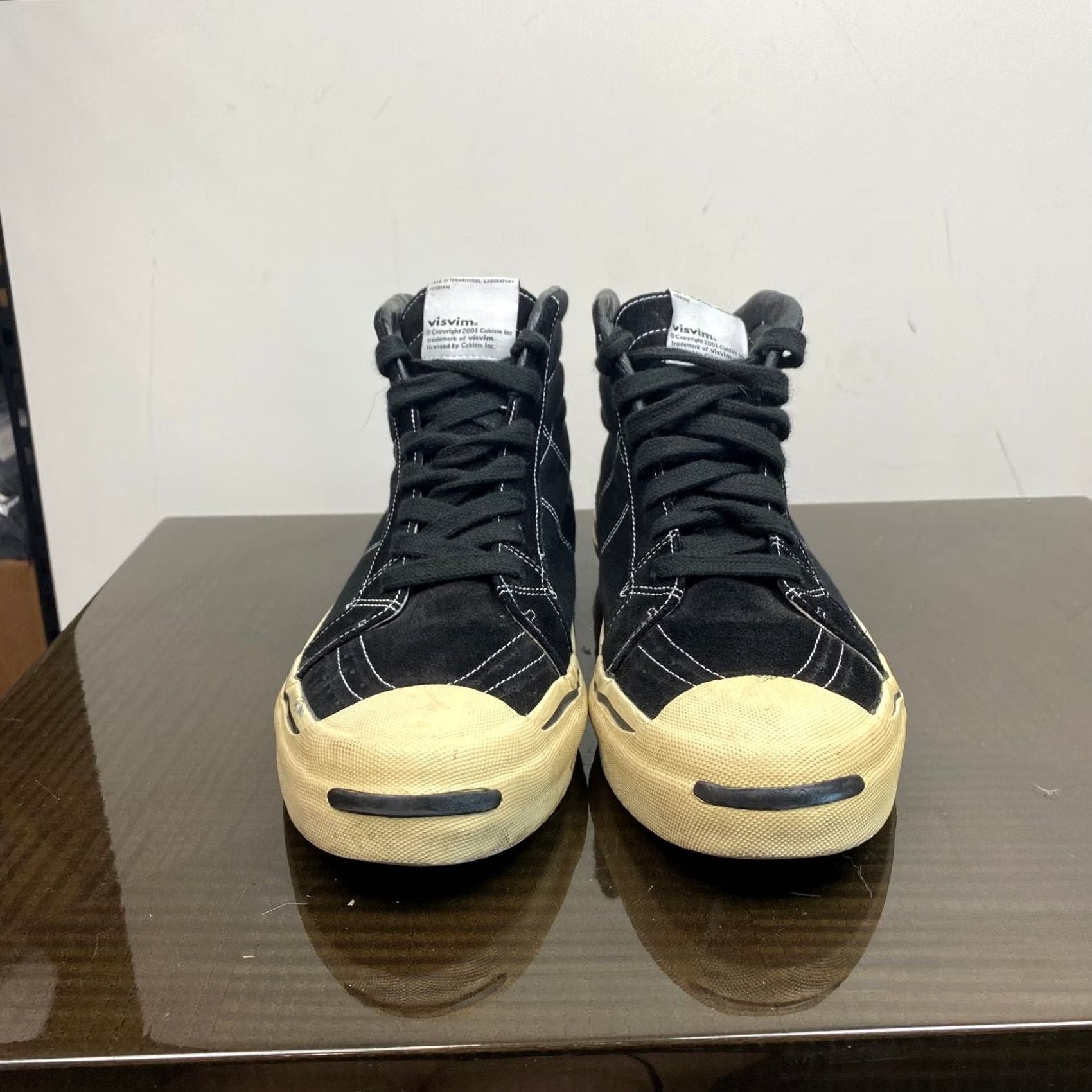 Visvim VINTAGE Visvim Shoes Mens Black Rare Cubism High Top Skate Sneakers Men Size US M / EU 48-50 / 2 - 2 Thumbnail