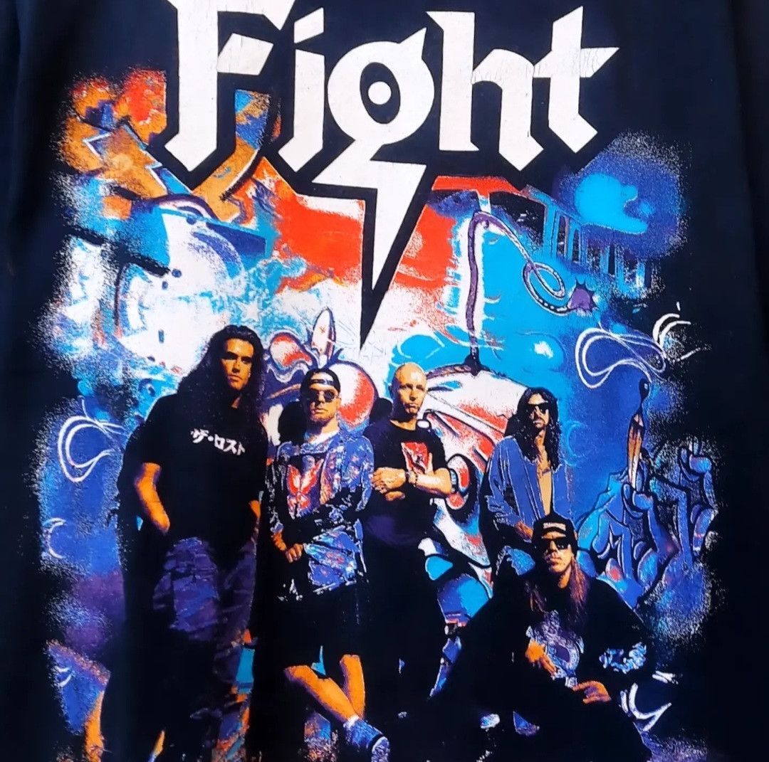 Band Tees Vintage 90s Fight Promo Tour Harcore Heavy Metal Tshirt Size US XL / EU 56 / 4 - 5 Thumbnail