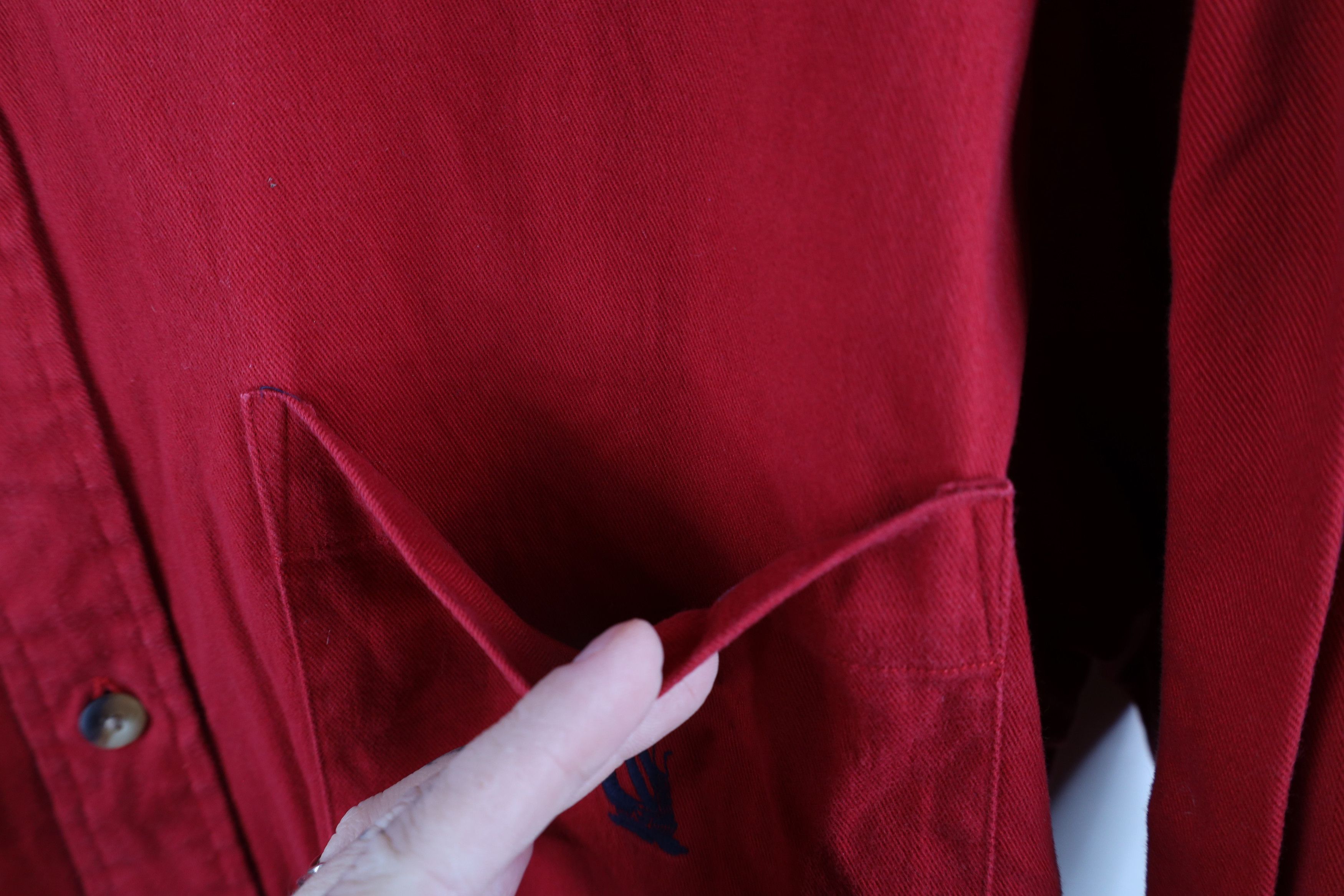 Nautica × Vintage Vintage 90s Nautica Heavyweight Collar Button Down Shirt Size US XL / EU 56 / 4 - 5 Thumbnail
