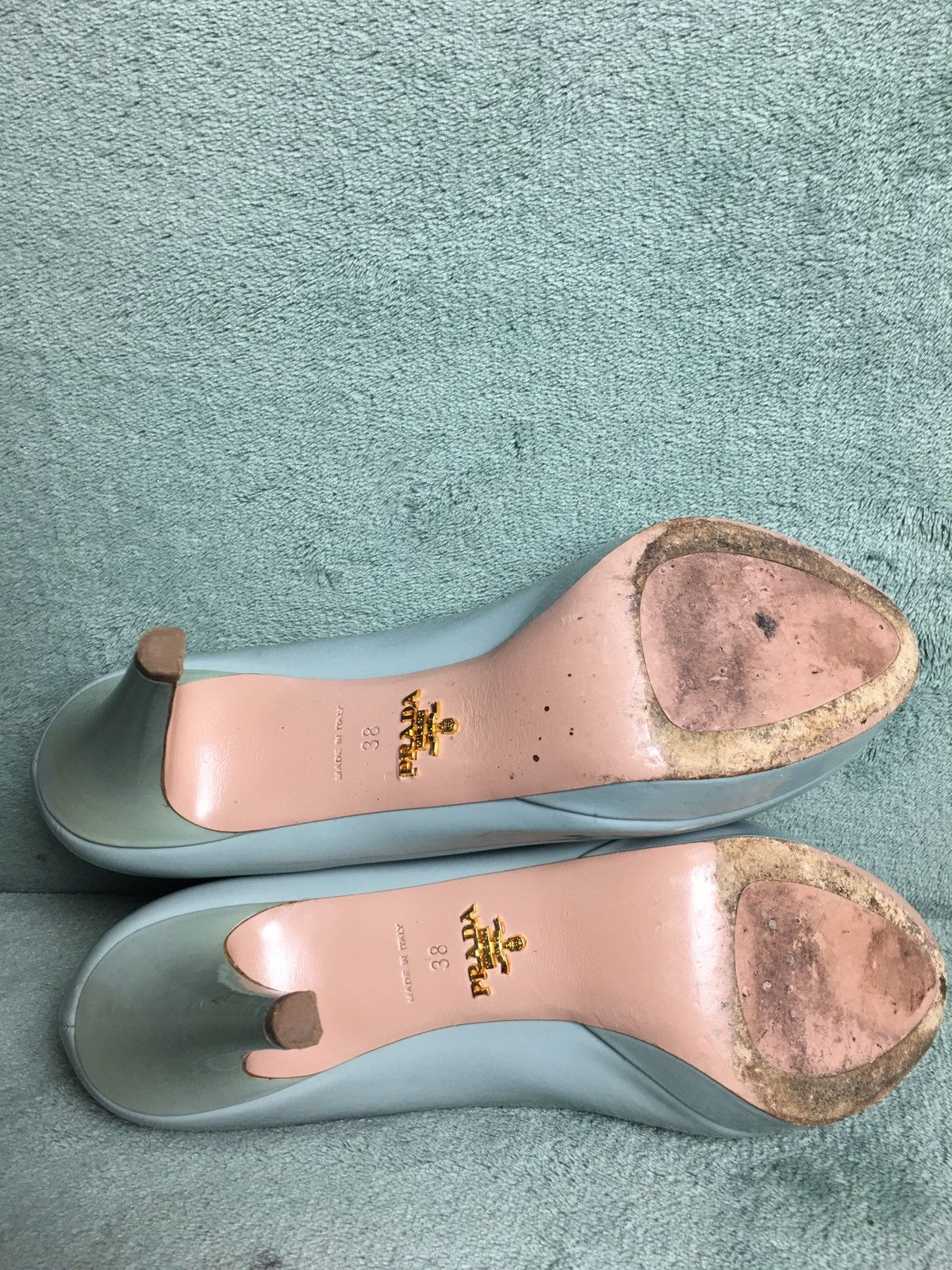 Prada PRADA Grey Patent Leather Heels Pumps EU 38 Size US 8 / IT 38 - 12 Thumbnail