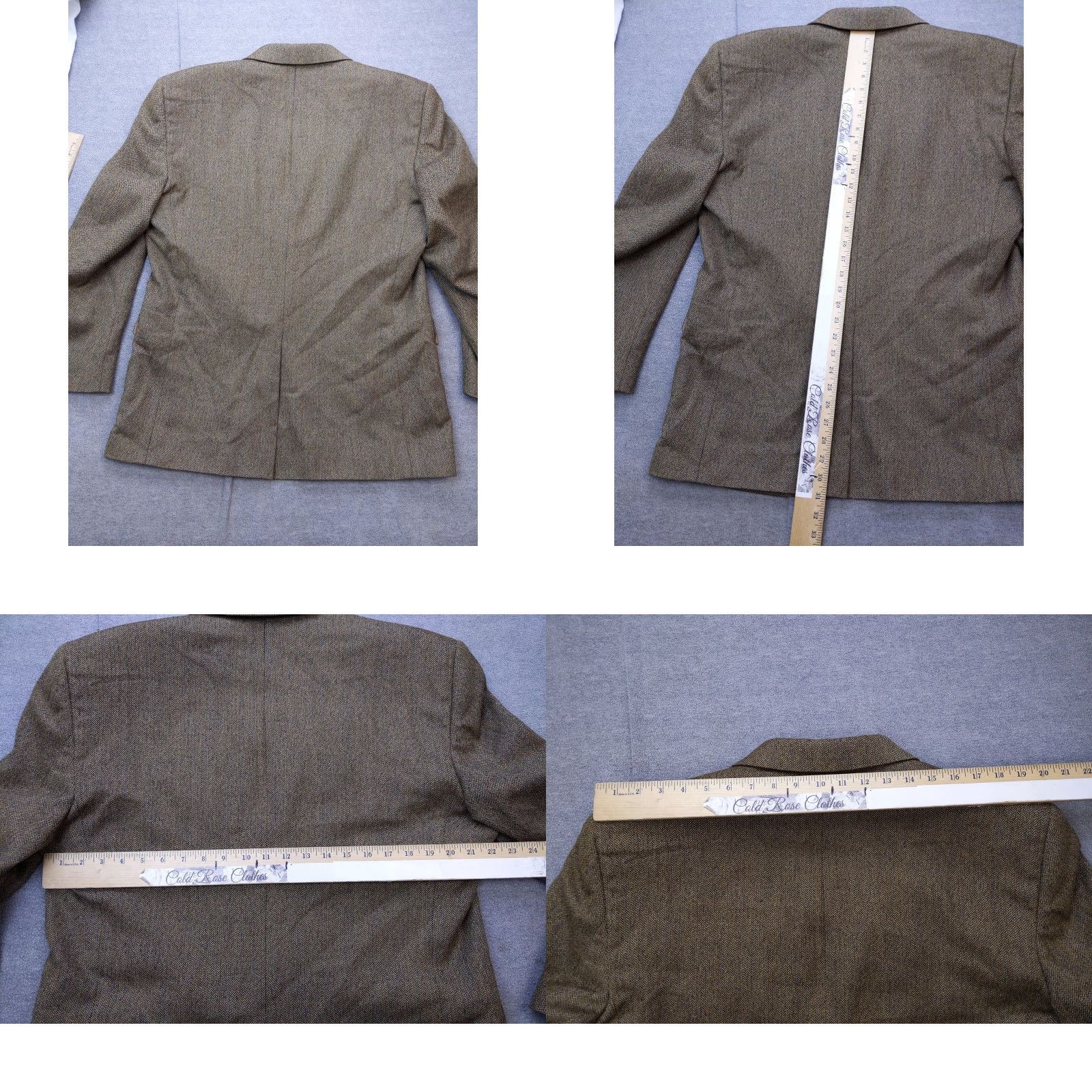 Jos. A. Bank Jos. A. Bank Sport Coat Brown Wool Herringbone Tweed 44R Mens Notch Lapel 2-Button 4-Button Sleeve Regular Jacket Coat Size US S / EU 44-46 / 1 - 8 Thumbnail