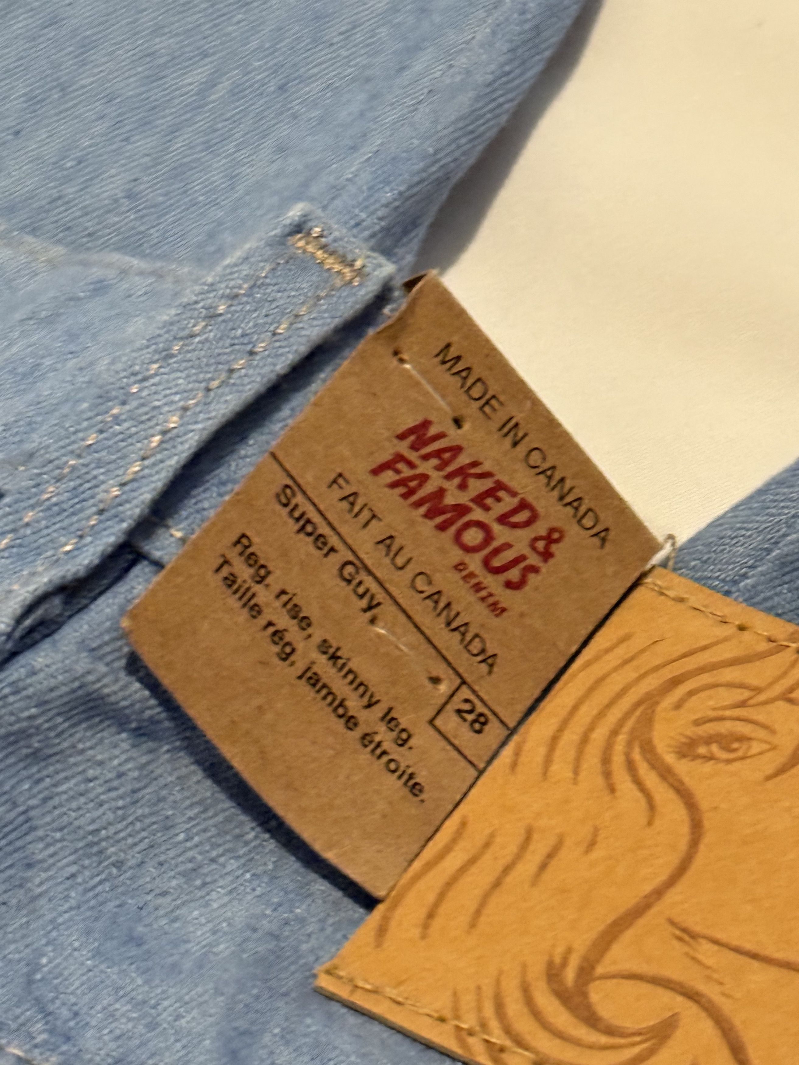 Naked & Famous Sky High Denim - Super Guy - 28 - Hemp Denim Size US 28 / EU 44 - 5 Thumbnail