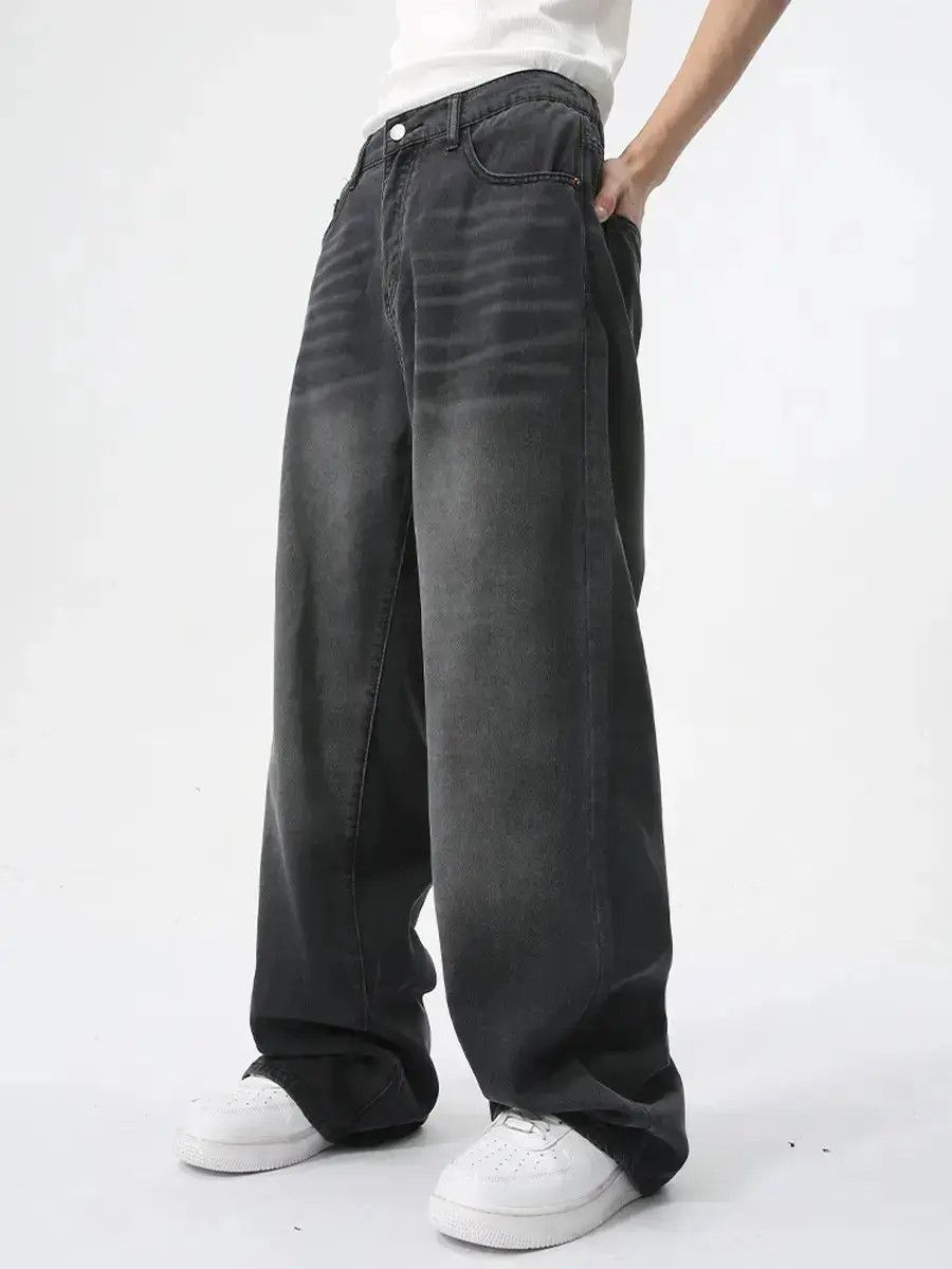 Japanese Brand Retro straight tube loose high street jeans Size US 32 / EU 48 - 1 Thumbnail