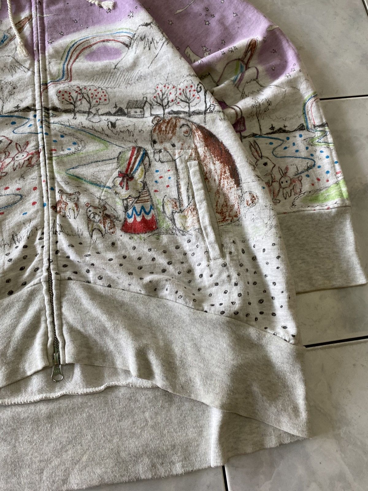 Japanese Brand FUR Scolar Dreamscape Graphic Hoodie Fairy Tale Illustration Size M / US 6-8 / IT 42-44 - 6 Thumbnail