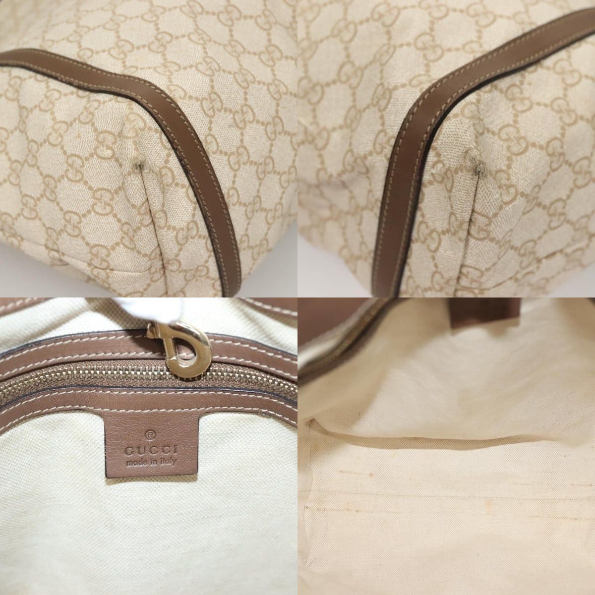 Gucci GUCCI GG Supreme Tote Bag Pvc White Gold Size ONE SIZE - 11 Thumbnail