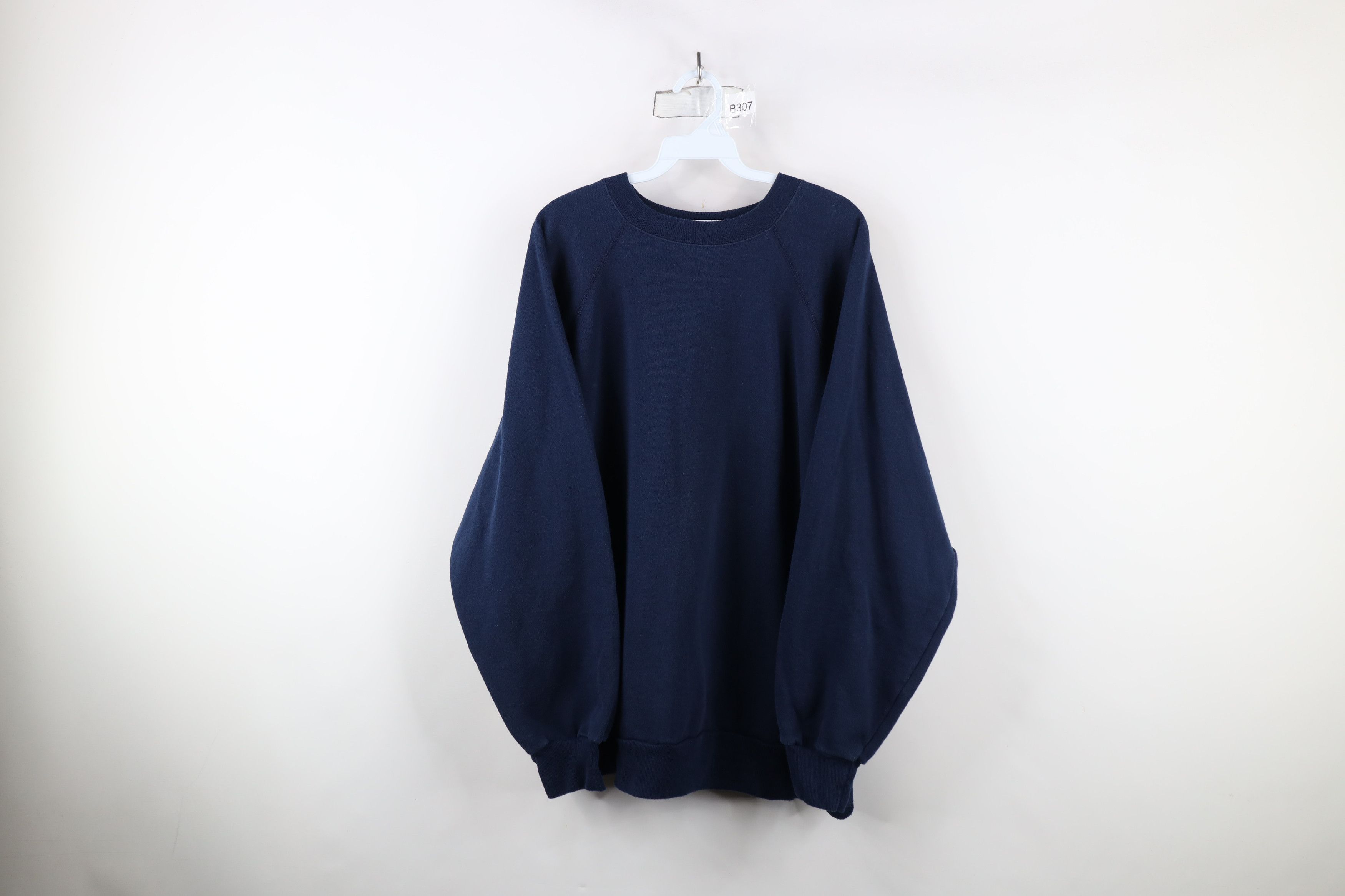 Vintage Vintage 90s Streetwear Crewneck Sweatshirt Navy Blue USA Size US XXL / EU 58 / 5 - 1 Thumbnail