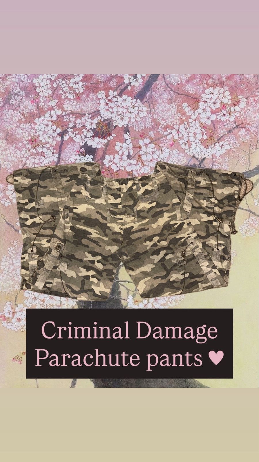 Criminal Damage Criminal Damage Parachute Pants 🪖🖤 Size 26" / US 2 / IT 38 - 1 Thumbnail
