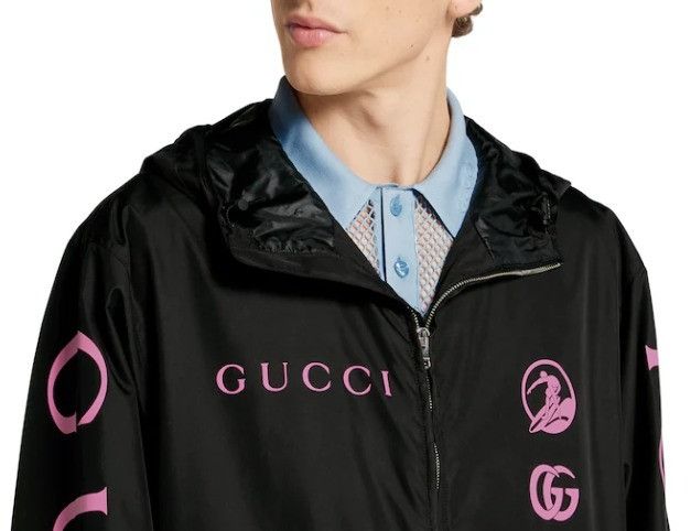 Gucci o1la5ras0426 Printed Technical Poplin Jacket in Black Size US M / EU 48-50 / 2 - 4 Thumbnail